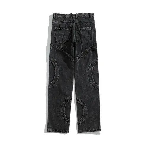 VIBE Washed Distressed Jeans Trousers Opium style Size US 34 / EU 50 - 8 Thumbnail