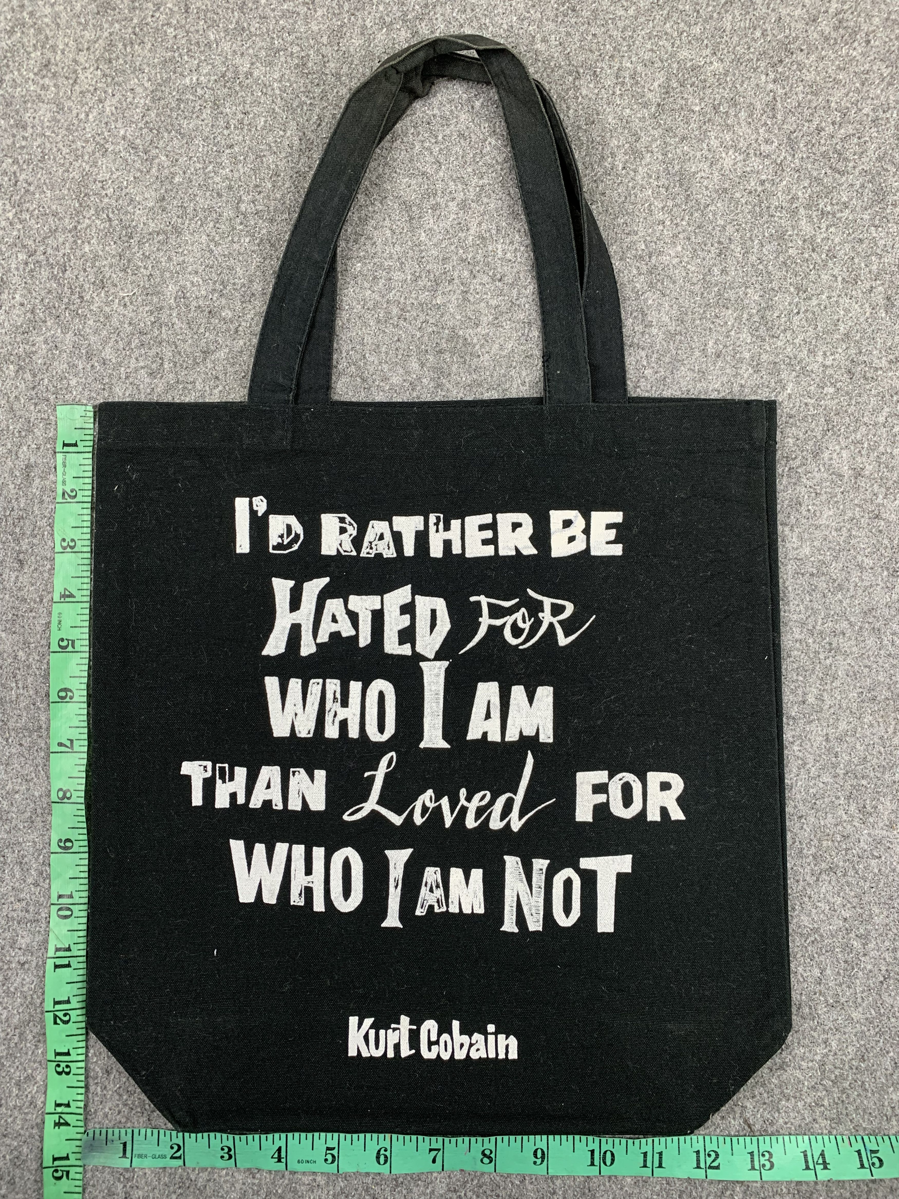 Vintage Vintage Kurt Cobain Quote Wording Tote Bag BG0046 Size ONE SIZE - 5 Thumbnail
