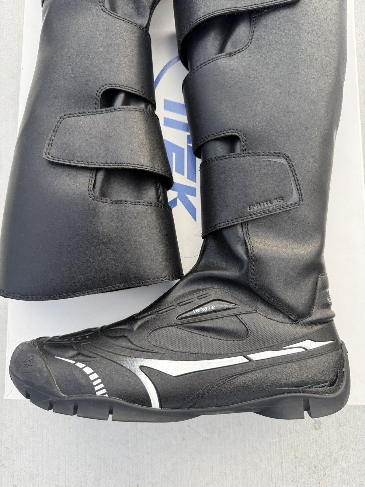 untitlab Untitlab Swift-Trek Faux-Leather Motorcycle Biker Boots Size US 9 / EU 42 - 19 Thumbnail