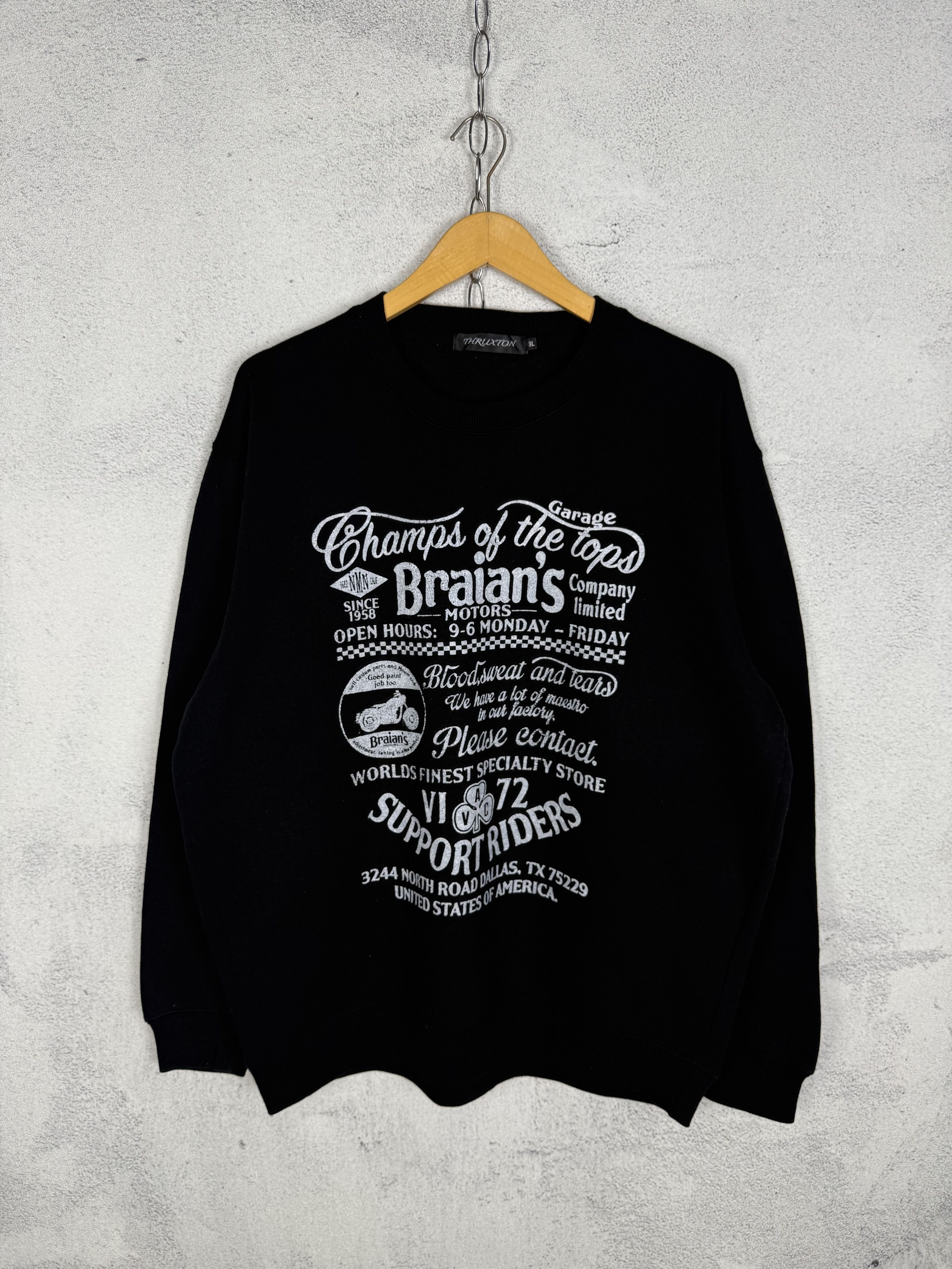 Japanese Brand Thruxton Streetwear Motorcycle Motors Sweatshirt Size US XL / EU 56 / 4 - 1 Thumbnail