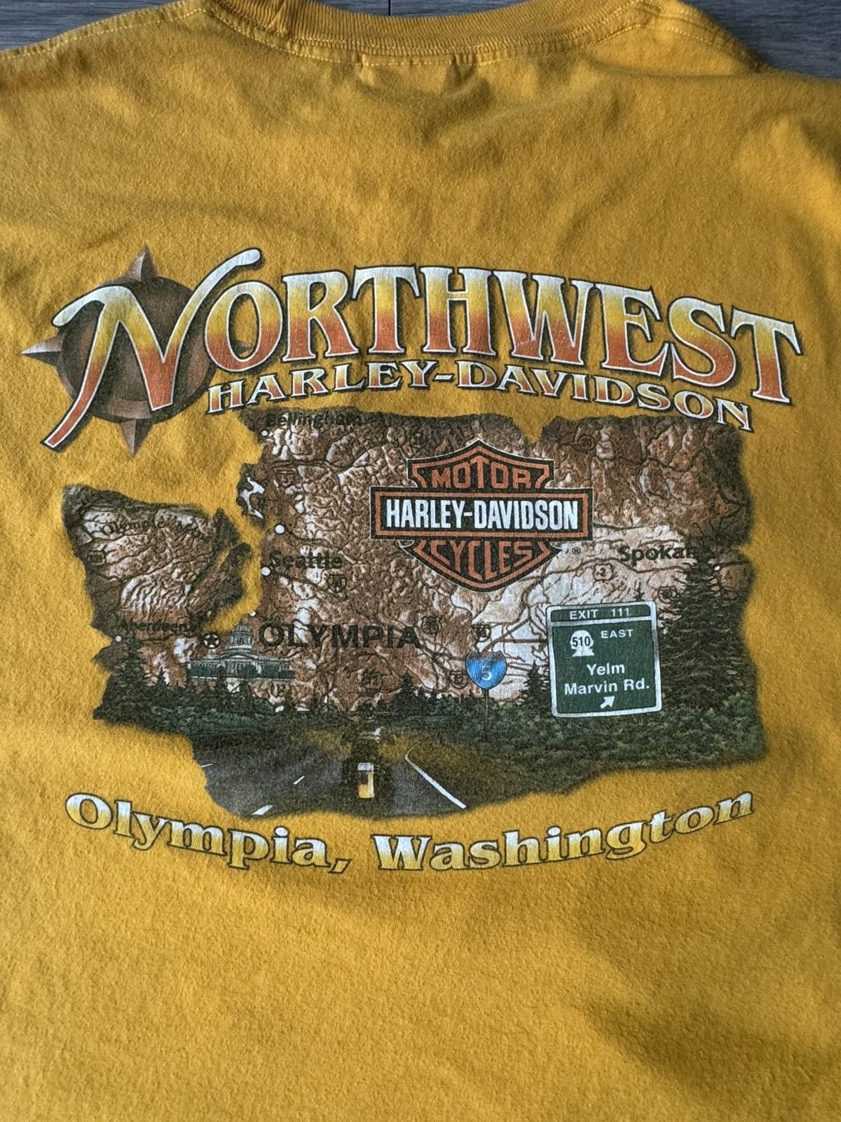 Harley Davidson Vintage Y2K Harley Davidson Olympia Washington Eagle Shirt Size US XL / EU 56 / 4 - 5 Thumbnail