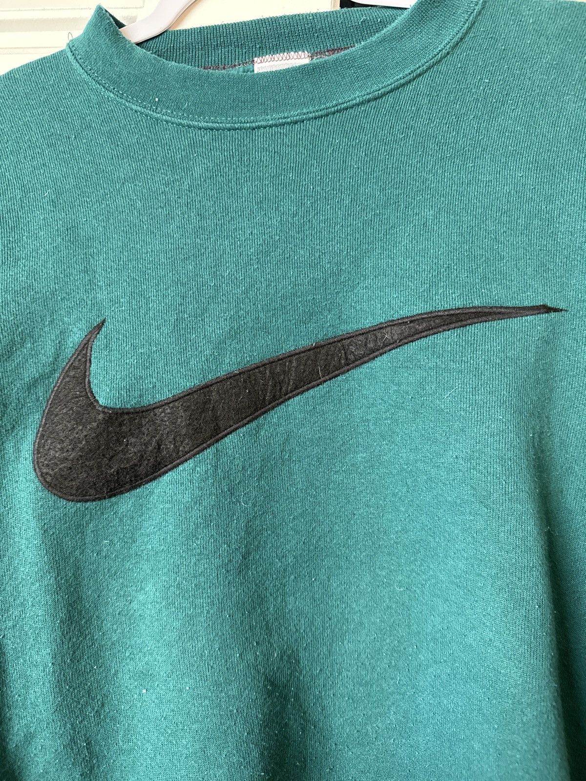 image of Vintage Nike Big Swoosh Long Sleeve in Green, Men's (Size Large)