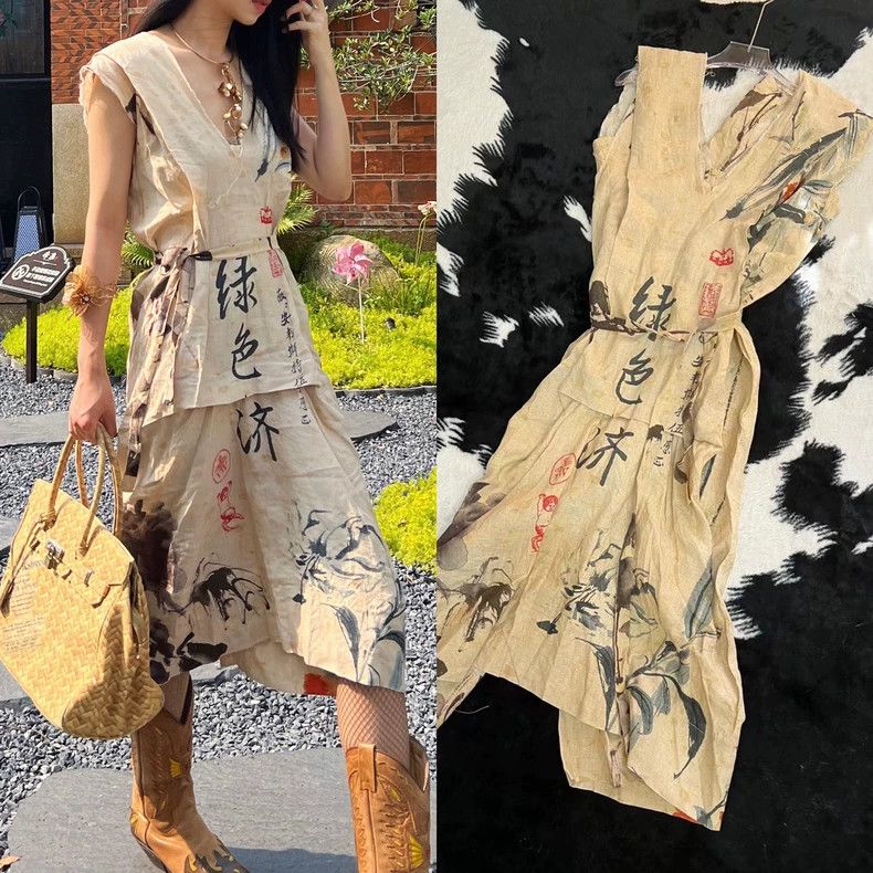 Vivienne Westwood Vivienne Westwood Chinese Character Linen Dress Size M / US 6-8 / IT 42-44 - 1 Thumbnail