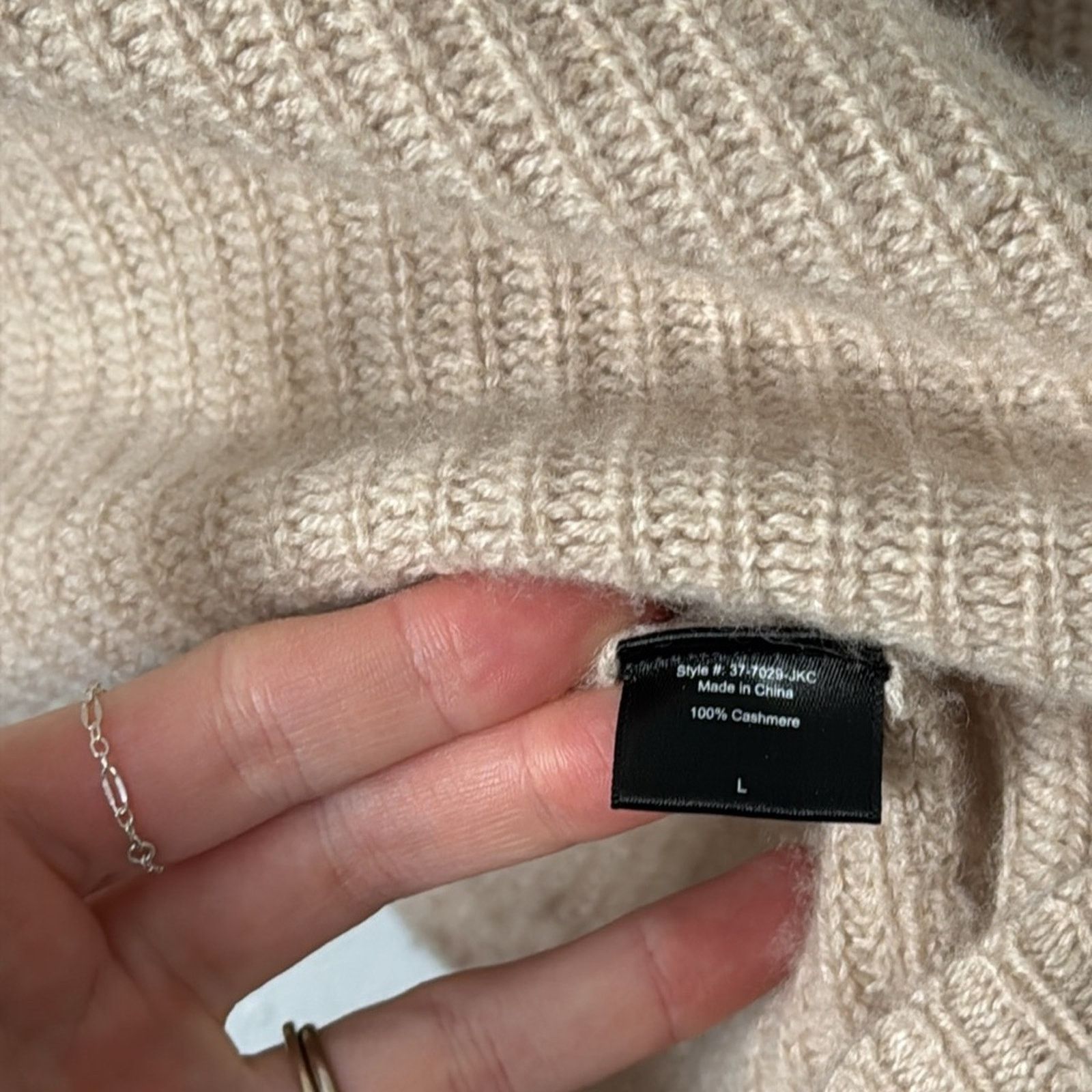 Other Jenni Kayne L Cashmere Fisherman Sweater in Oatmeal Size L / US 10 / IT 46 - 9 Thumbnail