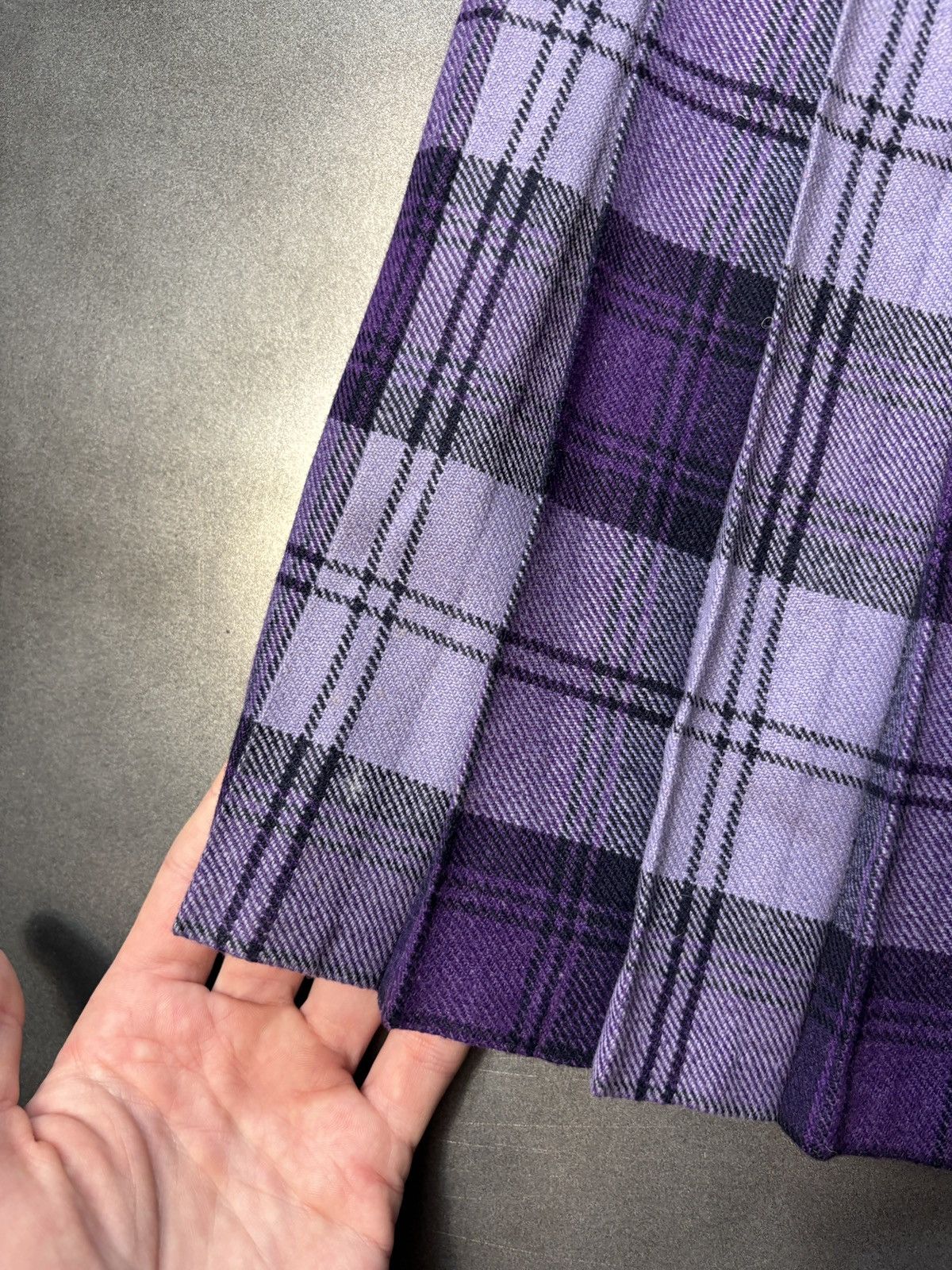 Marks & Spencer × Vintage 1960s Plaid Skirt Vintage St. Michaels England Tartan School Size 23" - 19 Thumbnail