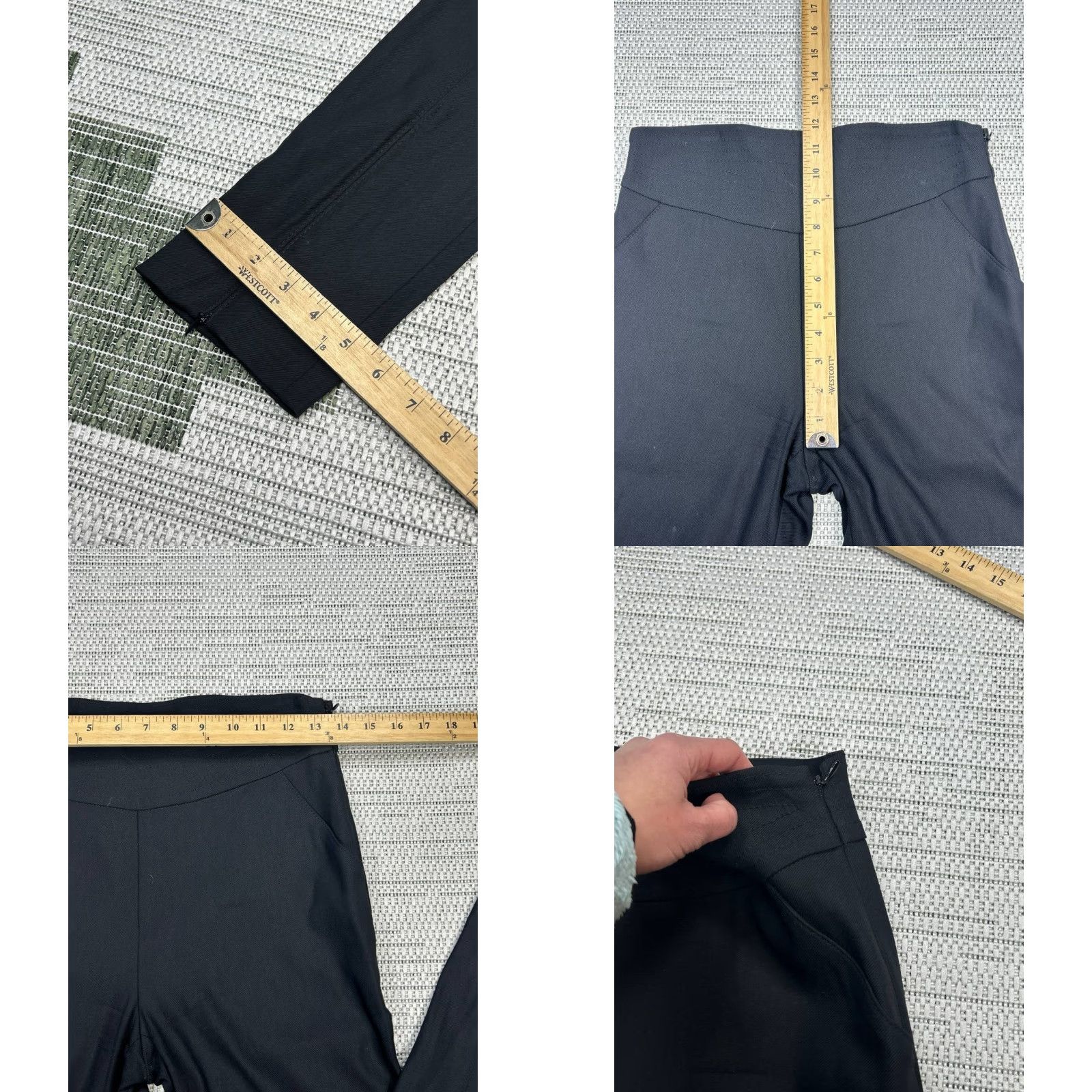 Stella McCartney Stella McCartney Leggings Womens 38 Black Wool Ankle Zip Stretch Skinny Non-Numeric: 38? Size 26" / US 2 / IT 38 - 8 Thumbnail