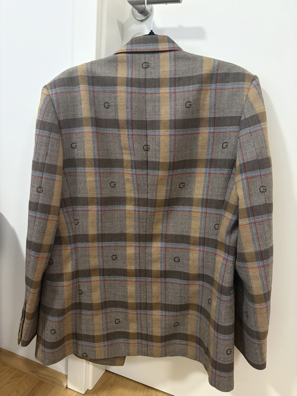 Gucci Gucci GG Plaid Double-Breasted Wool Blazer (Michele Era) Size 38R - 3 Thumbnail