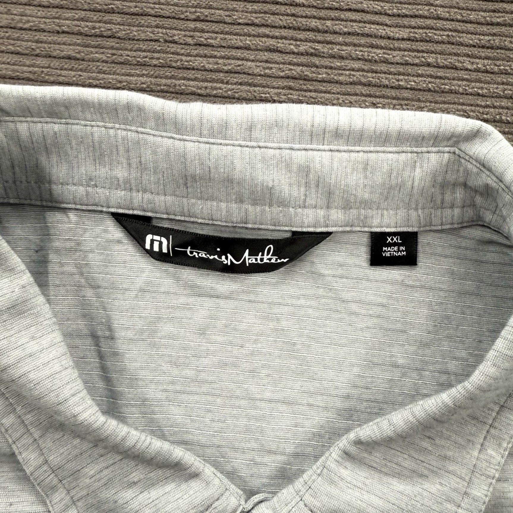 TravisMathew Travis Mathew Polo Shirt Men 2XL Gray Polyester Golf Preppy Shirt Short Sleeve Casual Golfing Outdoors Size US XXL / EU 58 / 5 - 3 Thumbnail