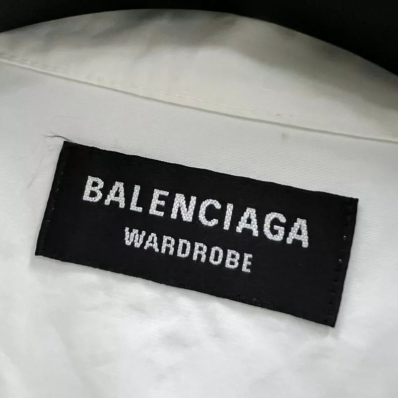 Balenciaga Balenciaga size 39 White logo embroidery long-sleeved shir Size US S / EU 44-46 / 1 - 3 Thumbnail