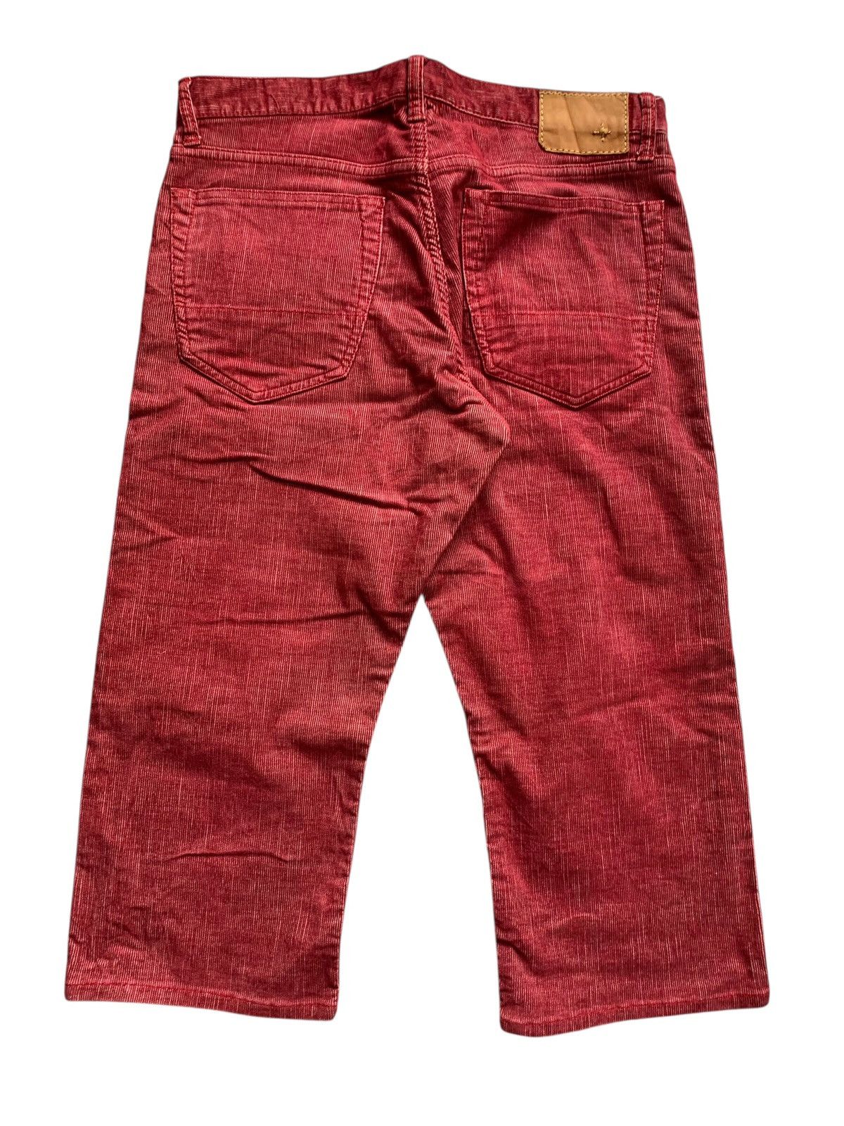 Japanese Brand Red Corduroy Beams Jorts 1/4 Shorts pants Japanesse brand Size US 32 / EU 48 - 5 Thumbnail