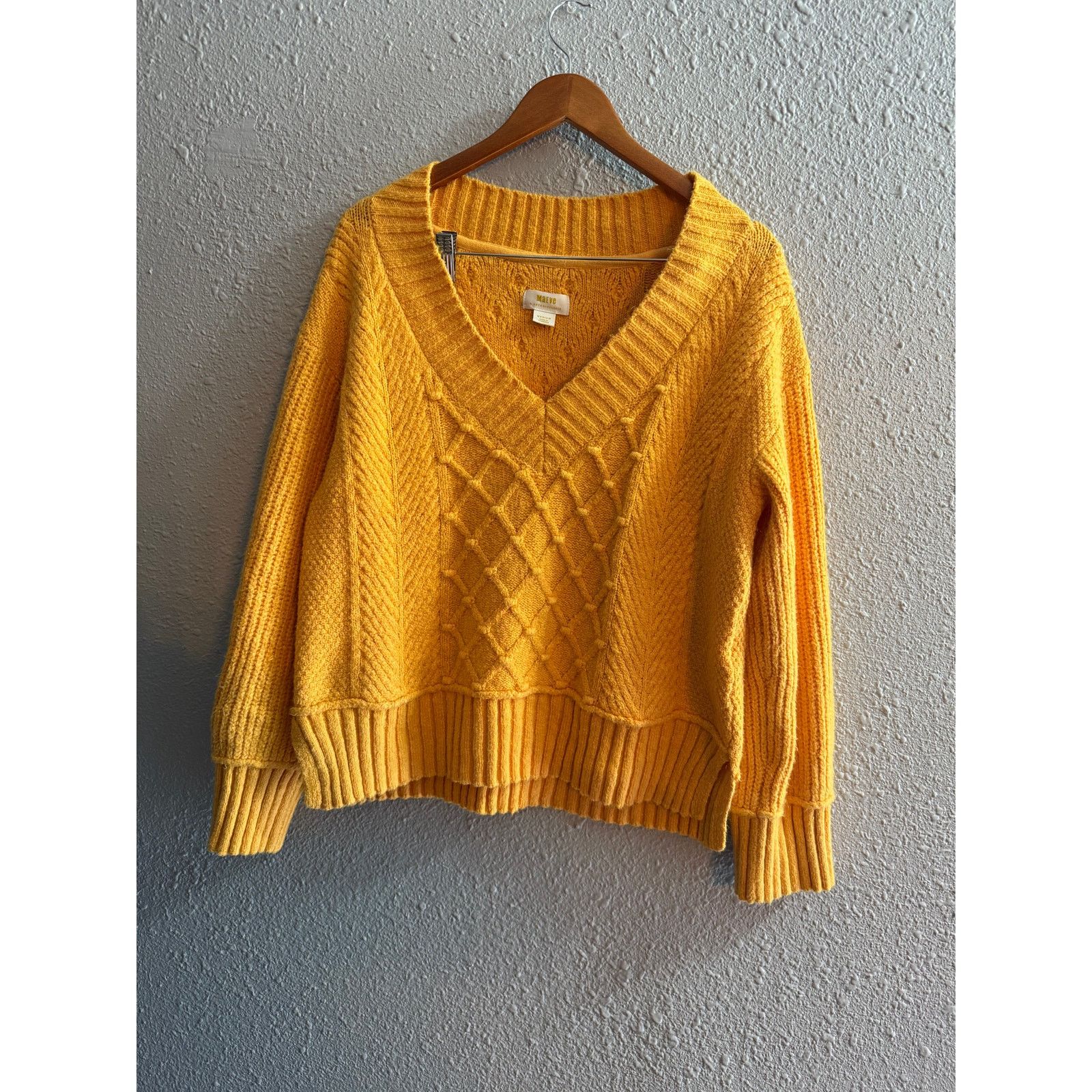 Anthropologie Maeve Anthropologie Oversized Tillie V-Neck Sweater Size Med Size M / US 6-8 / IT 42-44 - 2 Thumbnail