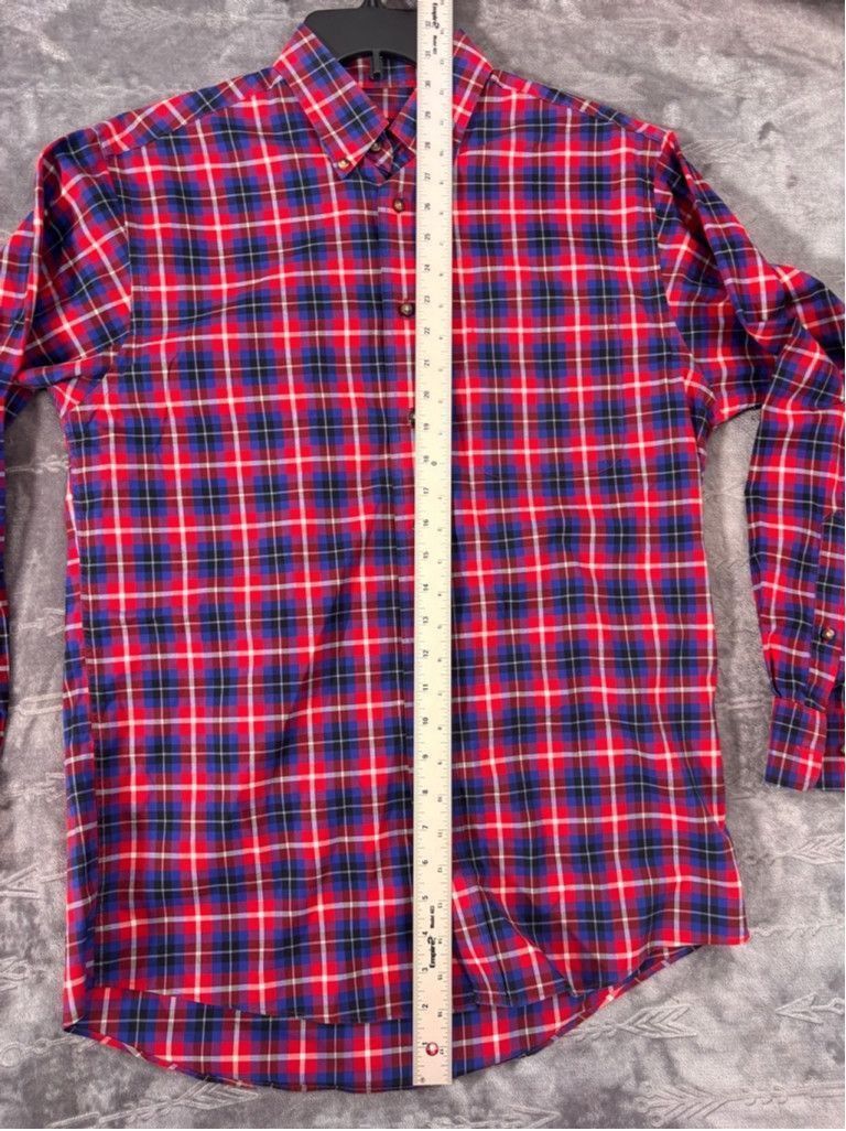 Jos. A. Bank Men's Jos. A. Bank Plaid Button Down Shirt Size S Red Blue Size US L / EU 52-54 / 3 - 4 Thumbnail