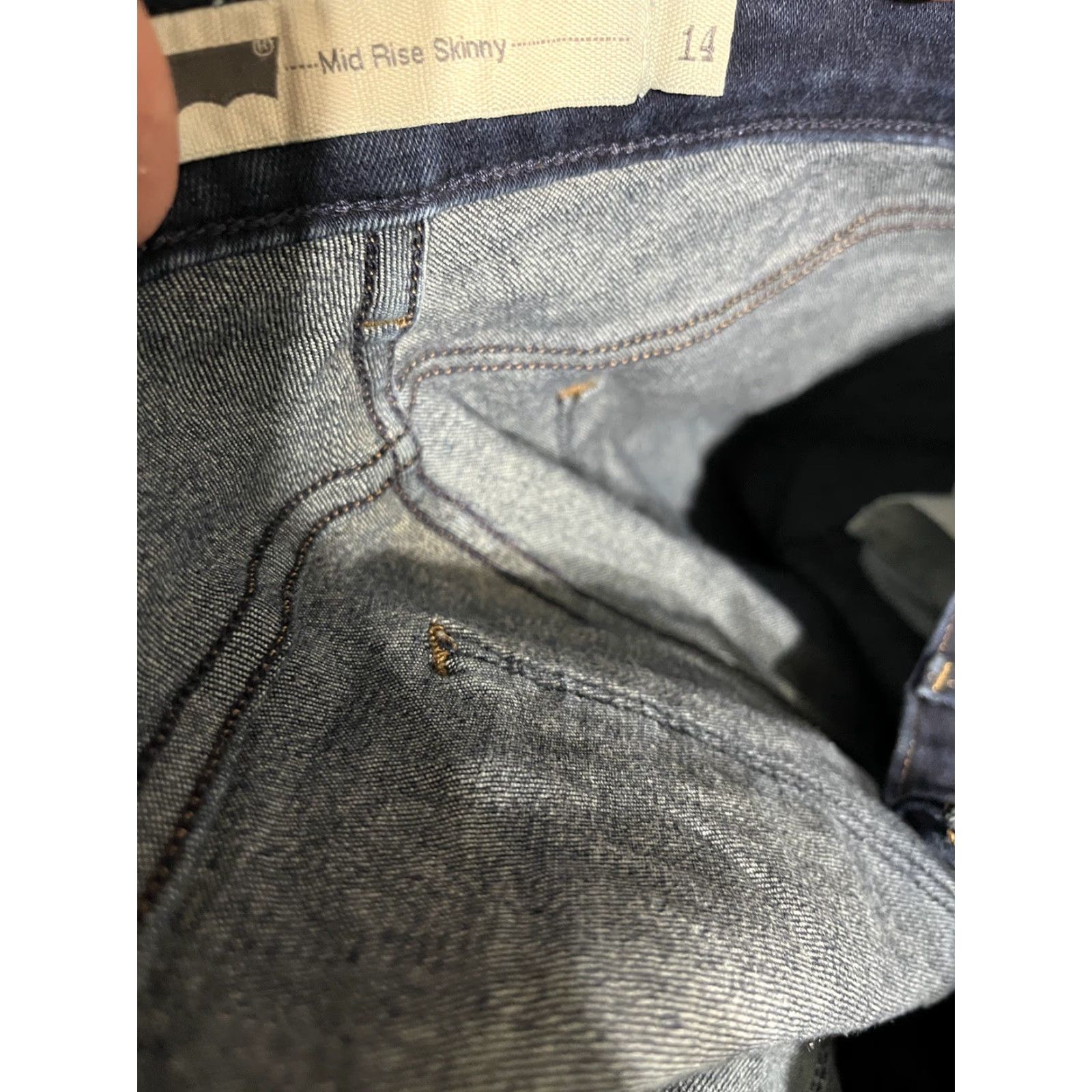 Levi's Levi’s Mid Rise Skinny Jeans Blue Women 14M 32x32 Levi’s Jeans Demi 5-Pocket Denim Distressed Stretch Size 36" / US 14 / IT 50 - 5 Thumbnail