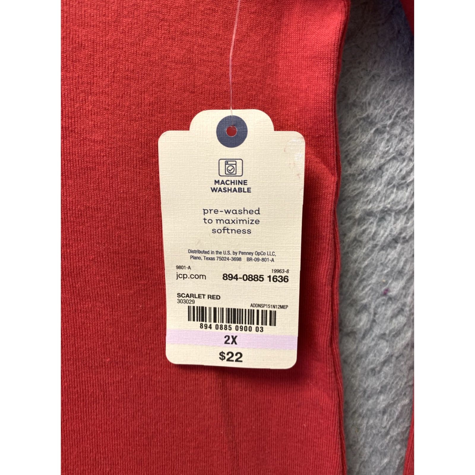 Vintage St Johns Bay Tee Shirt Crewneck Long Sleeve 2XL Women Red, Basic, Casual, 100% Cotton Size XXL / US 16-18 / IT 52-54 - 4 Thumbnail