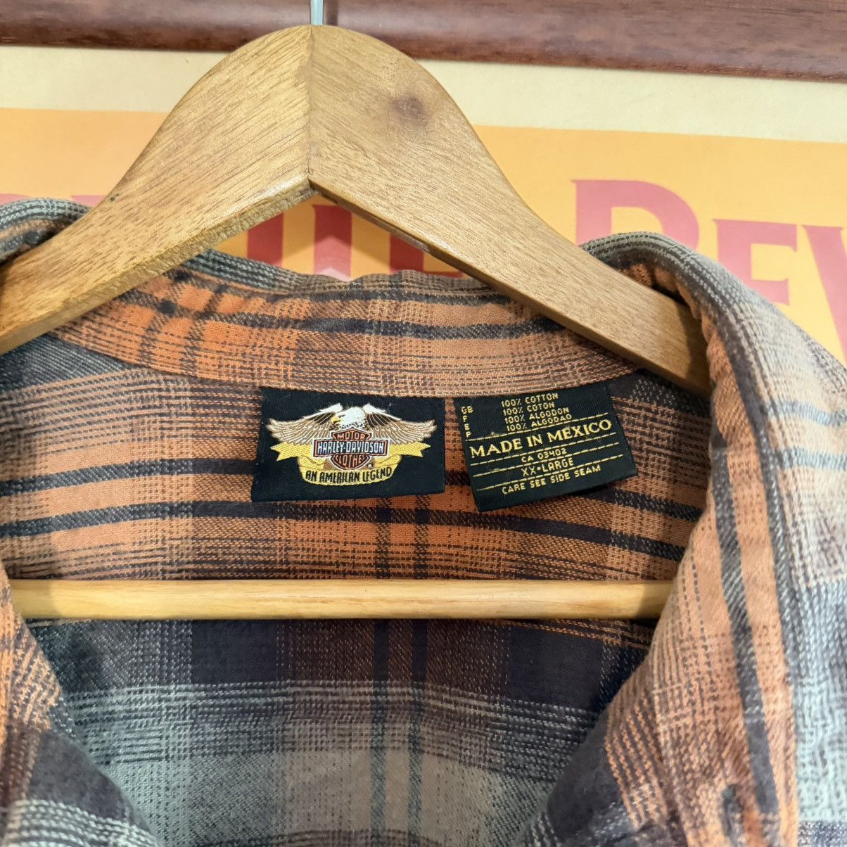 Harley Davidson VINTAGE HARLEY DAVIDSON FLANNEL SHIRT GRUNGE ERD BIKER XXL Size US XXL / EU 58 / 5 - 3 Thumbnail
