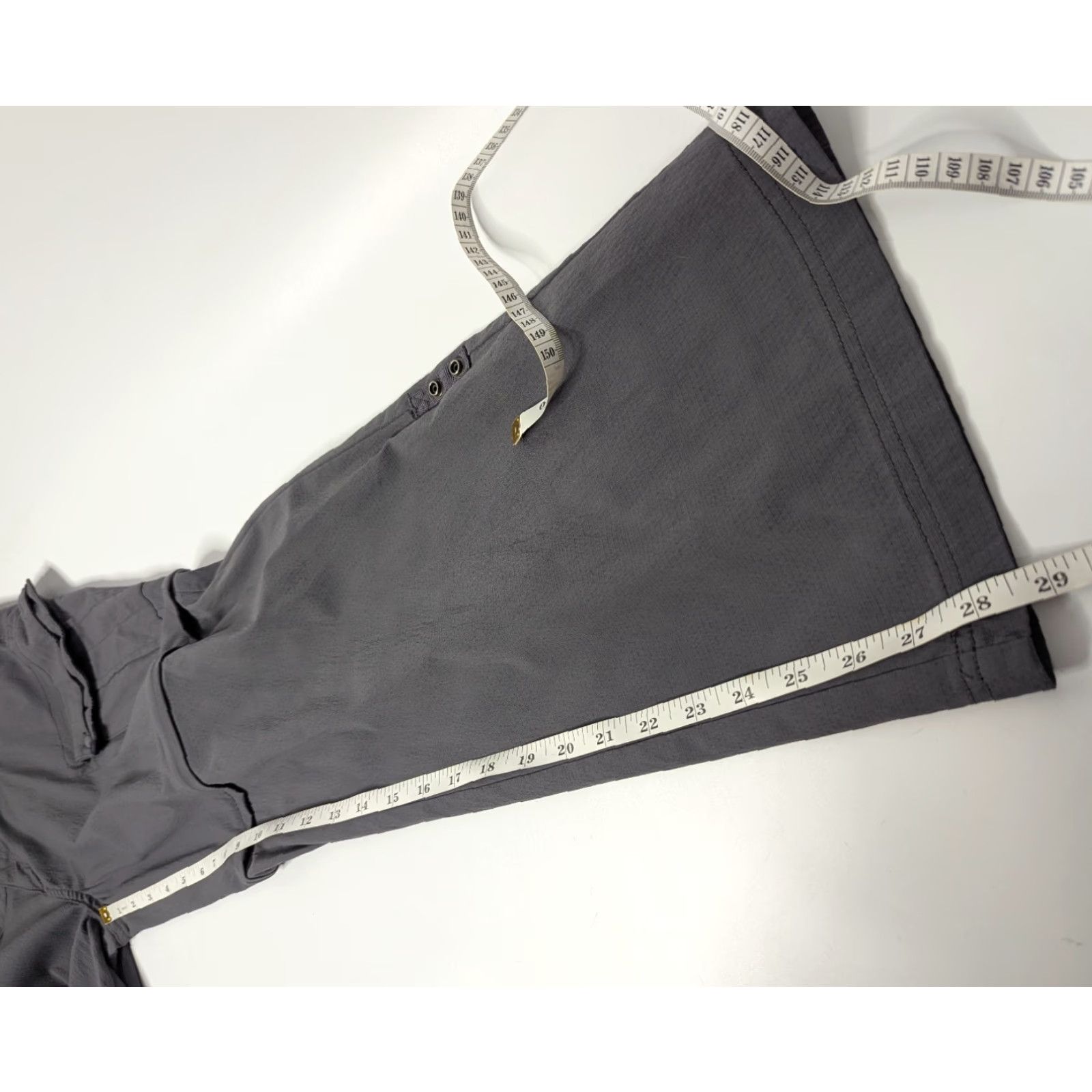 Prana PrAna Women's Pants Gray Convertible Cargo Hiking Regular 10 Roll Up Quick Dry Nylon Spandex Size 32" / US 10 / IT 46 - 6 Thumbnail