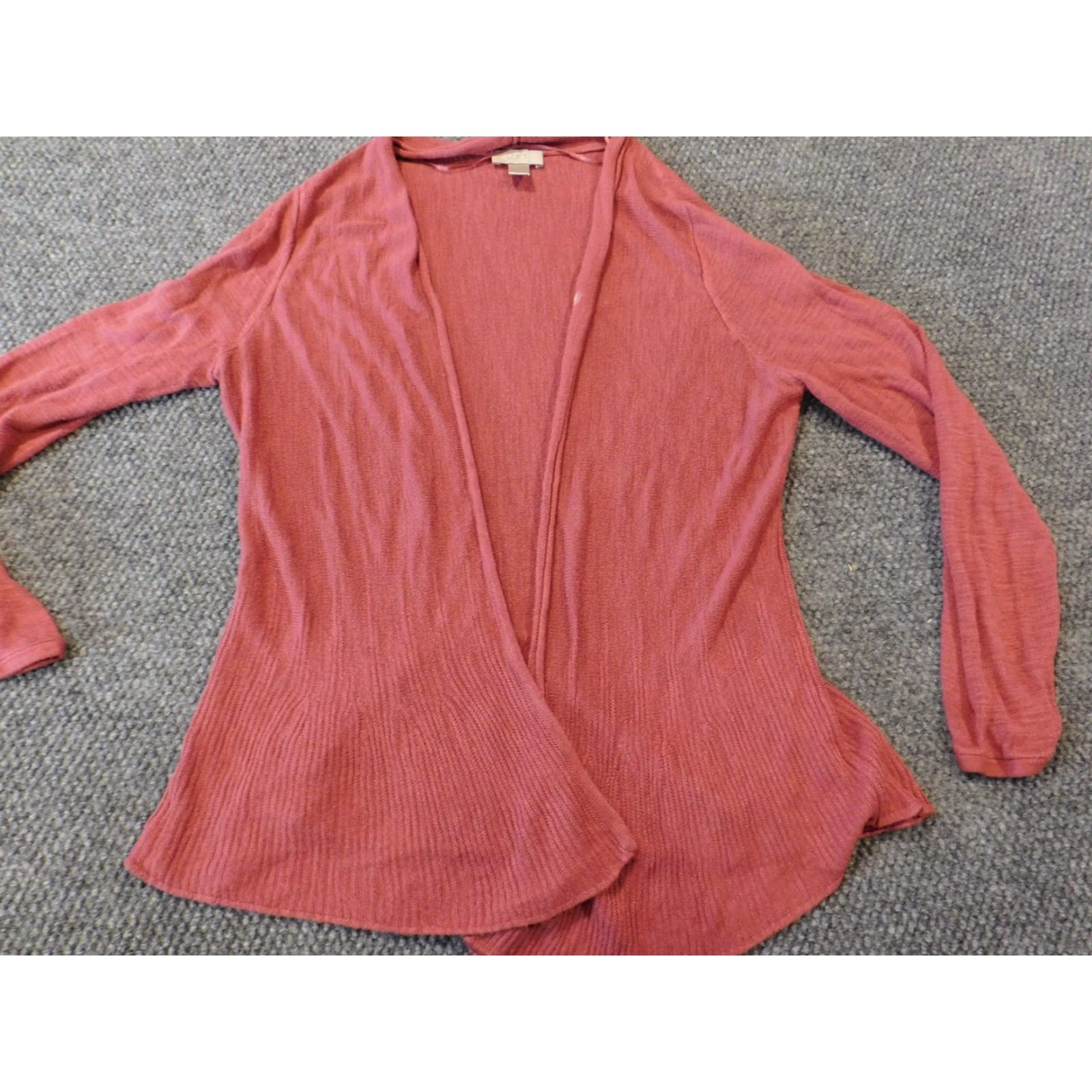 Loft Ann Taylor Loft Womens Cardigan Large Pink Knit Rib Knit Long Sleeve Crew Neck Stretch Regular Size L Outlet Casual Womens Cardigan Size L / US 10 / IT 46 - 3 Thumbnail