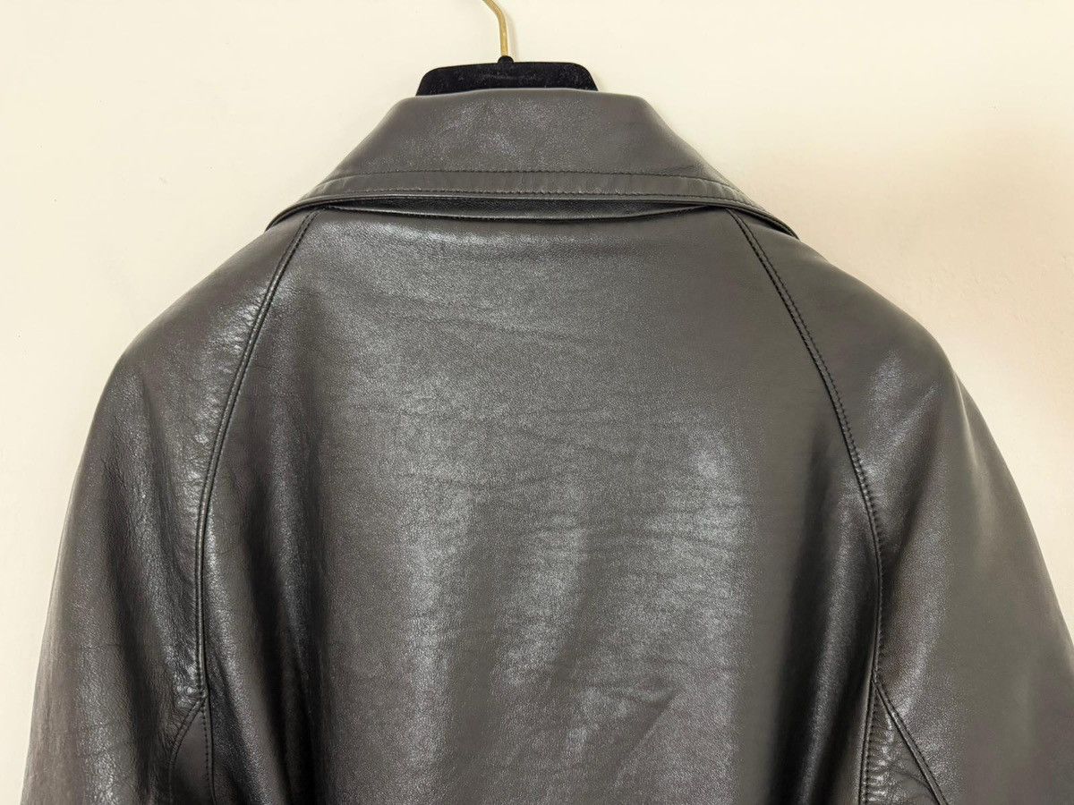 Celine FW22 Leather Cabane Jacket Peacoat Ultra Rare by Hedi Size US M / EU 48-50 / 2 - 6 Thumbnail