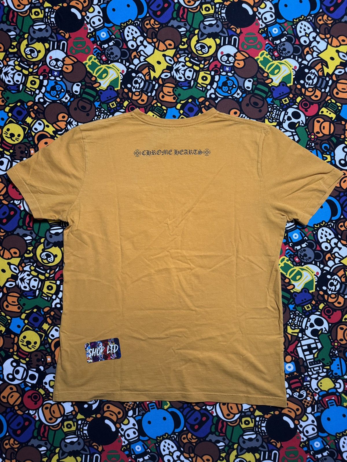 Chrome Hearts Chrome Hearts Mustard Yellow Script Logo Tee Size US L / EU 52-54 / 3 - 9 Thumbnail