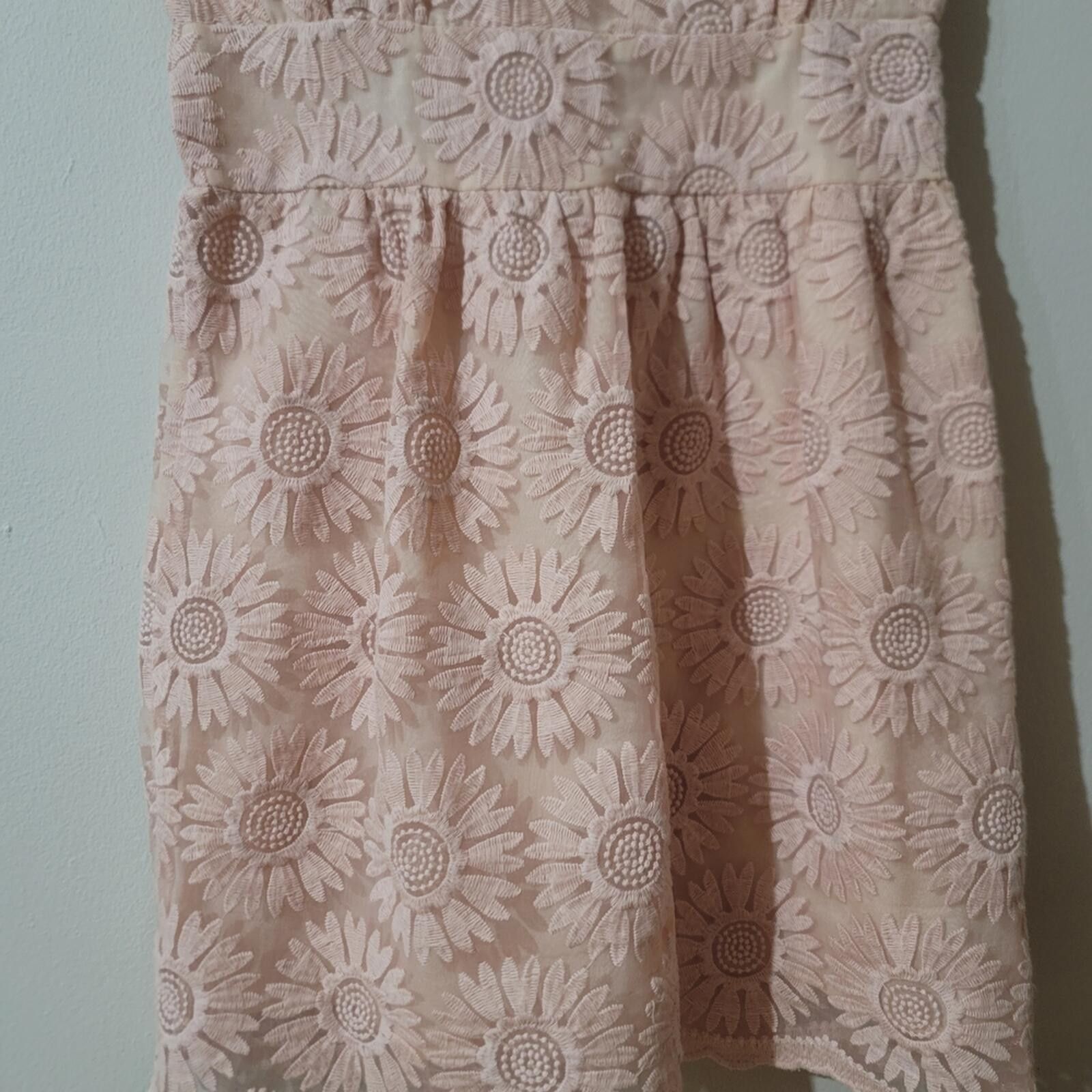Other Pink Daisy Lace Mini Dress Coquette Sz M Spring Easter Size M / US 6-8 / IT 42-44 - 6 Thumbnail