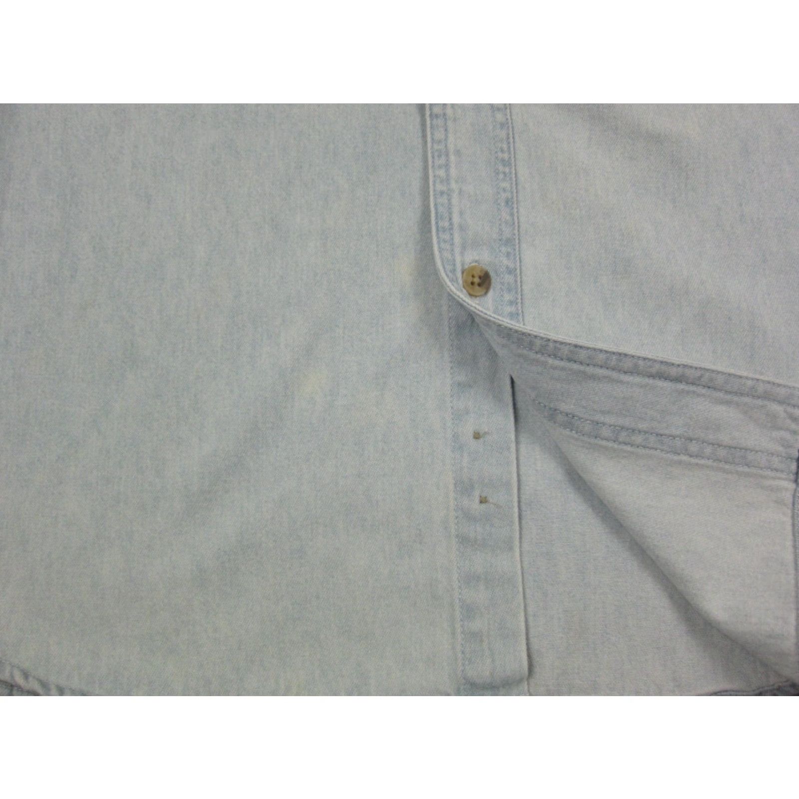 Denime VINTAGE Real Good Denim El Canelo Ranch Shirt L Blue Denim Jeans Mens Button Up Shirt Size US L / EU 52-54 / 3 - 6 Thumbnail