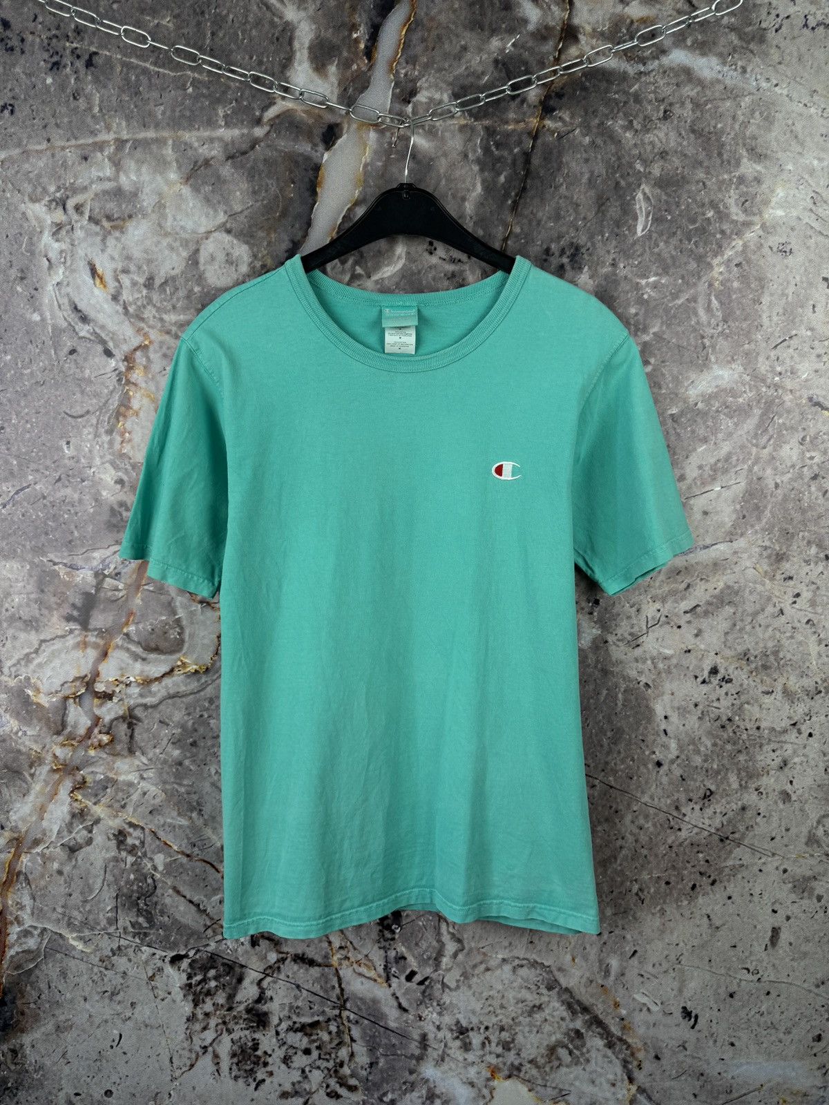 Champion Champion T-Shirt Green Logo Embroidered Short Sleeve Tee Size US M / EU 48-50 / 2 - 1 Thumbnail