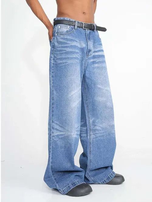 Designer × Japanese Brand Distressed faded baggy flared pants Size US 32 / EU 48 - 3 Thumbnail