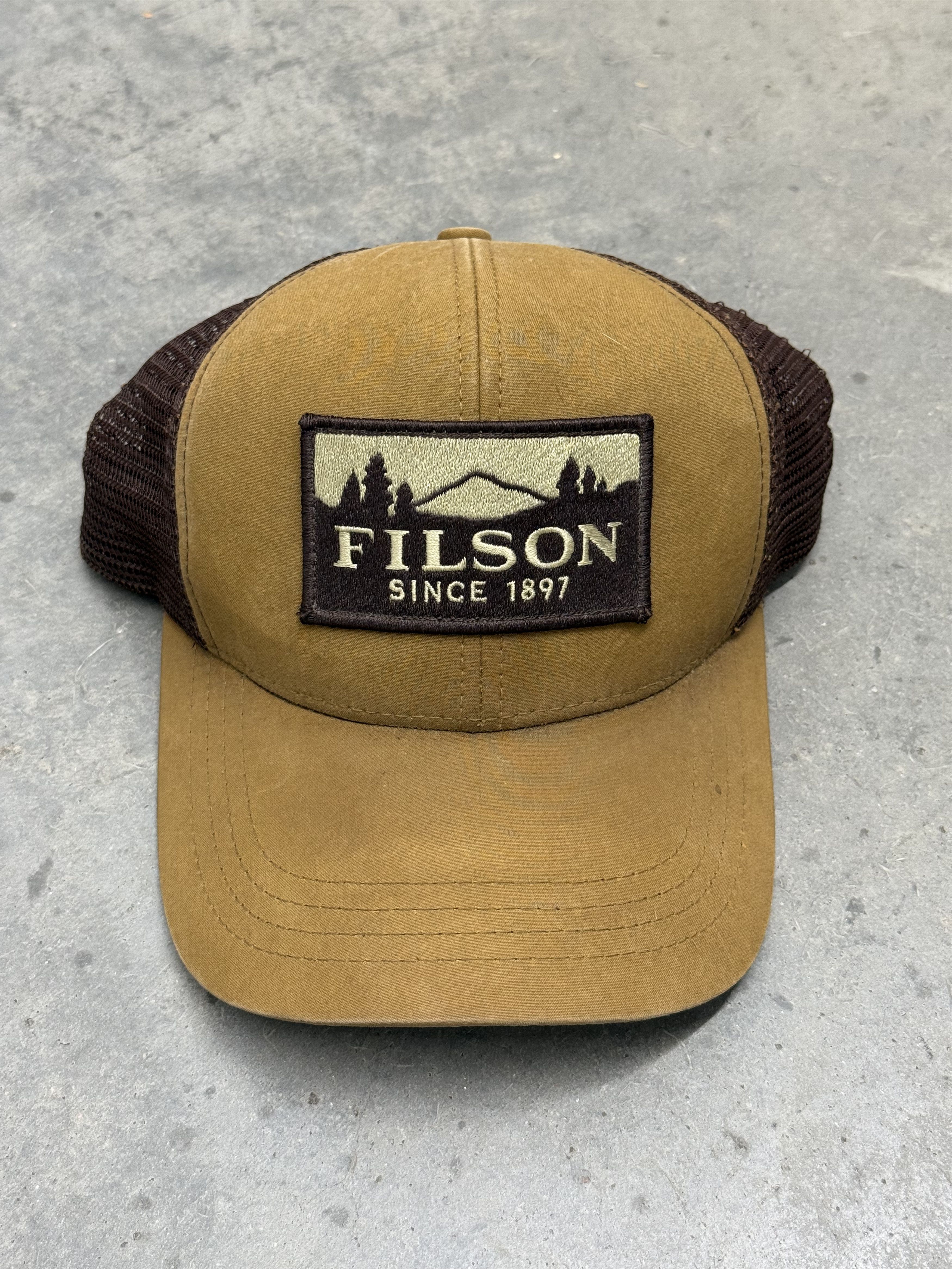 Filson Filson Made In USA Logger Mesh Strapback Waxed Hat MiUSA Size ONE SIZE - 1 Thumbnail