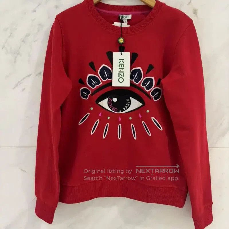Kenzo KENZO Red Cotton Embroidered Long Sleeve Sweatshirt . Size S / US 4 / IT 40 - 7 Thumbnail