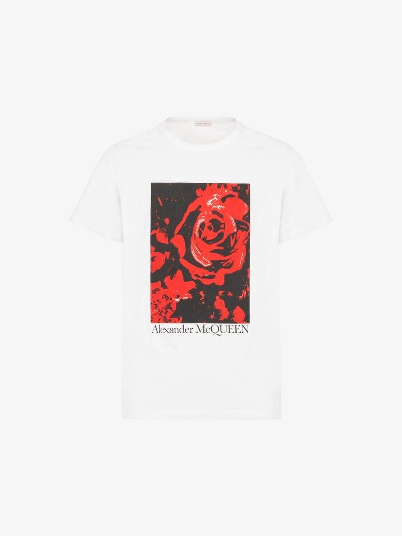 Alexander McQueen o1w1db10725 Wax Flower T-Shirt in White Size US XS / EU 42 / 0 - 2 Thumbnail