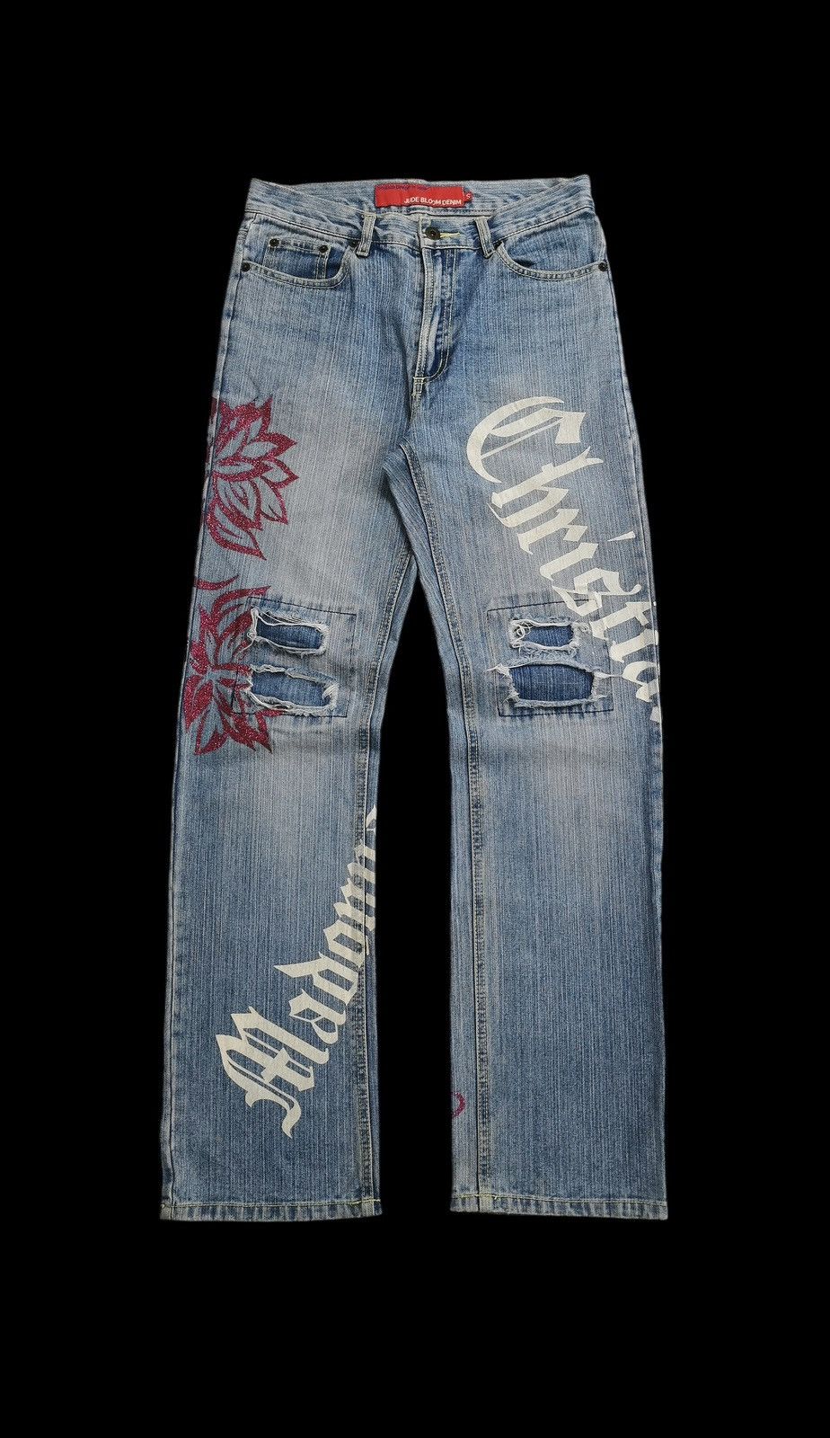 Kapital Jude Bloom Denim Y2K Graphic Jeans Patchwork Like Kapital Size US 29 - 3 Thumbnail