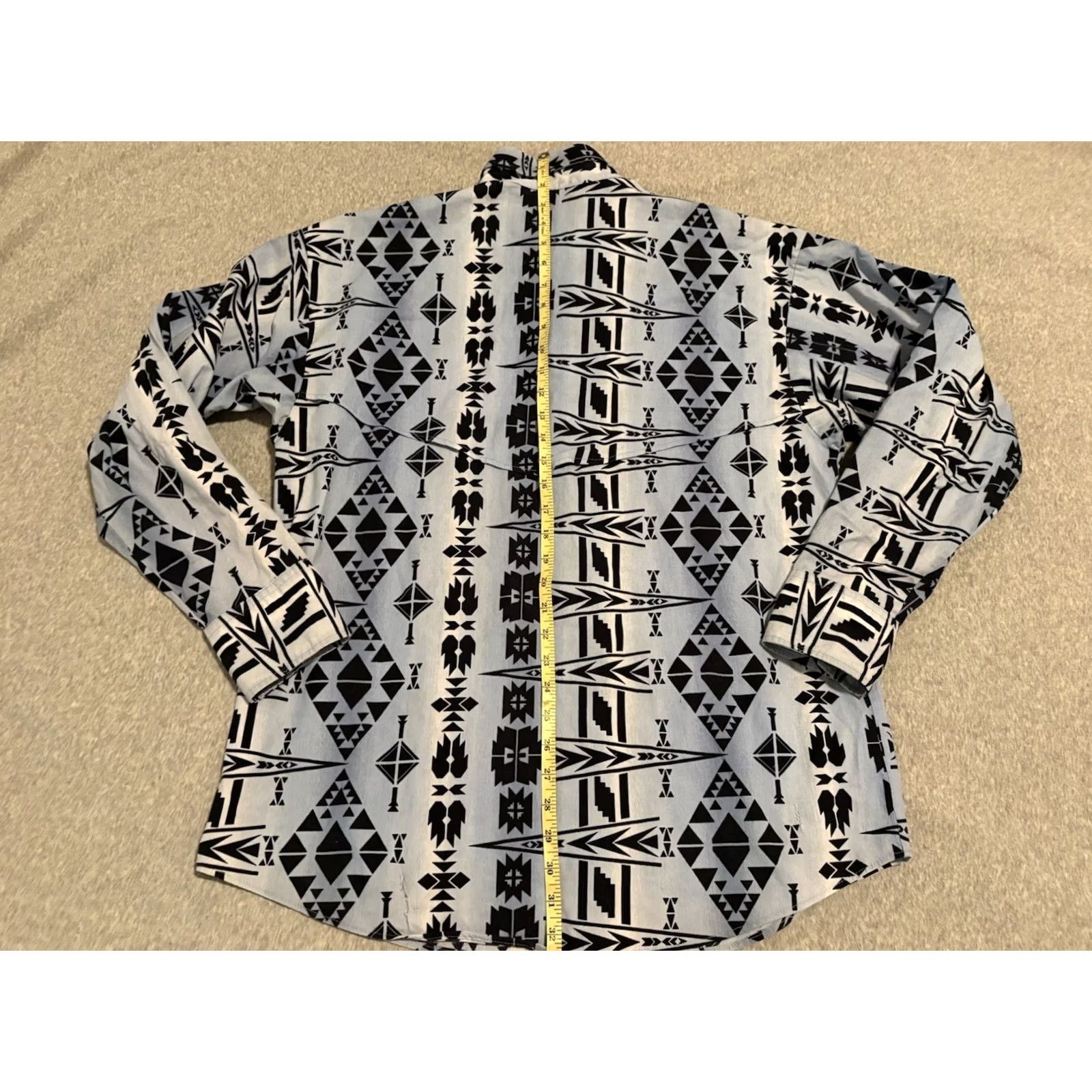 Vintage VINTAGE Panhandle Slim Shirt Western Mens Large Blue Pearl Snap Aztec Cowboy Size US L / EU 52-54 / 3 - 6 Thumbnail