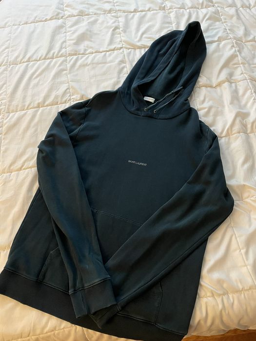 Saint laurent small logo hoodie sales