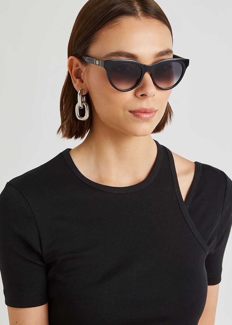 Gucci NEW GUCCI GG0763S 001 Gradient Cat Eye Women Sunglasses Size ONE SIZE - 2 Thumbnail