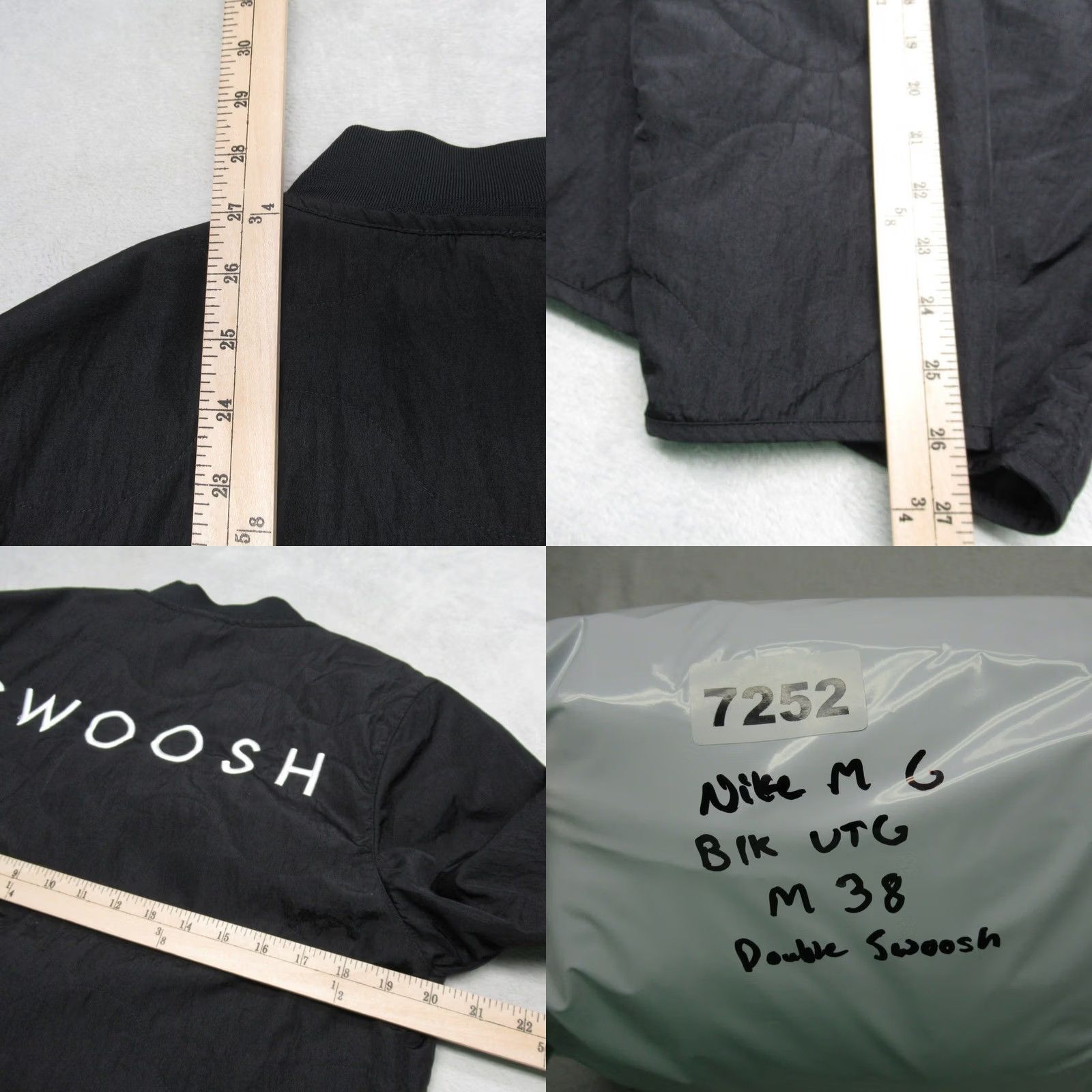 Nike VINTAGE Nike Jacket Mens Small Black Double Swoosh Quilted Insulated Snap 90s Size US S / EU 44-46 / 1 - 9 Thumbnail