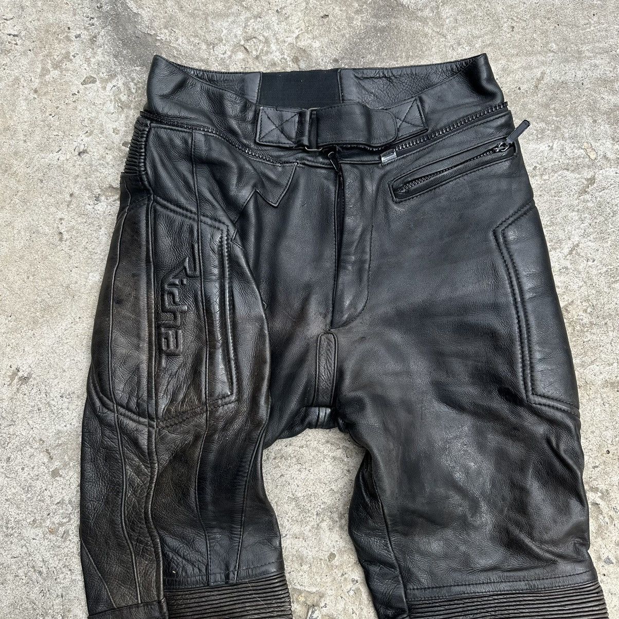 Leather Vintage Moto Leather Pants Size 50 Y2K Style USA 00s Size US 34 / EU 50 - 4 Thumbnail