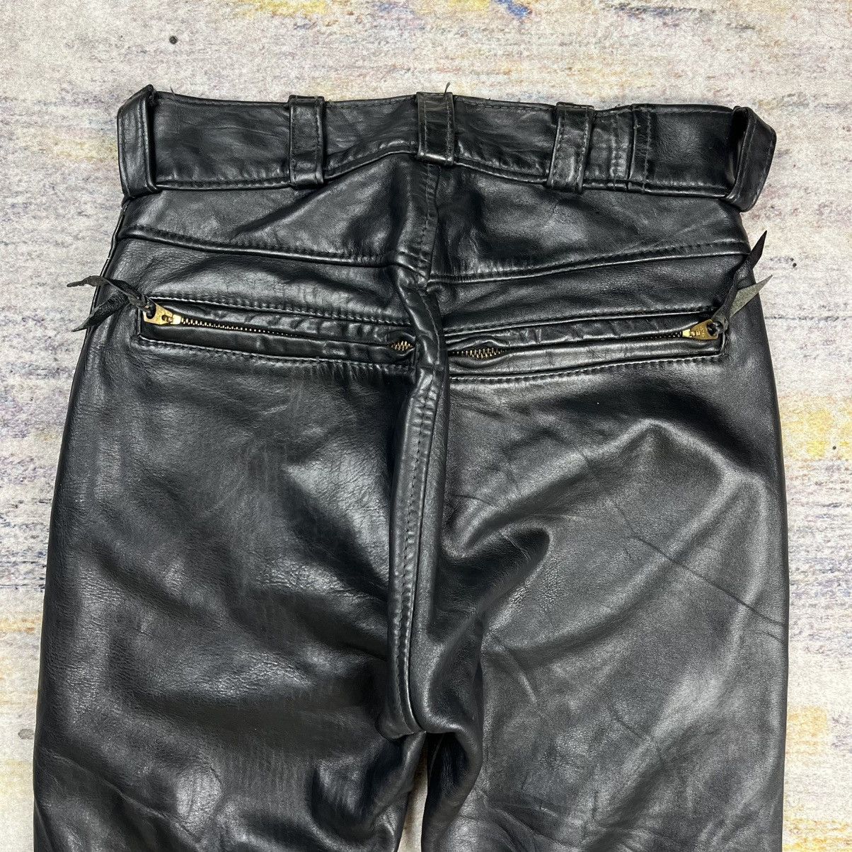 Isamu Katayama Backlash Vintage 70s Langlitz leather riding pants Size US 30 / EU 46 - 8 Thumbnail