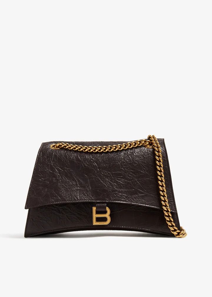 Balenciaga o1s1rm1025 Size: OS / Crush Chain Bag Medium in Brown Size ONE SIZE - 1 Thumbnail