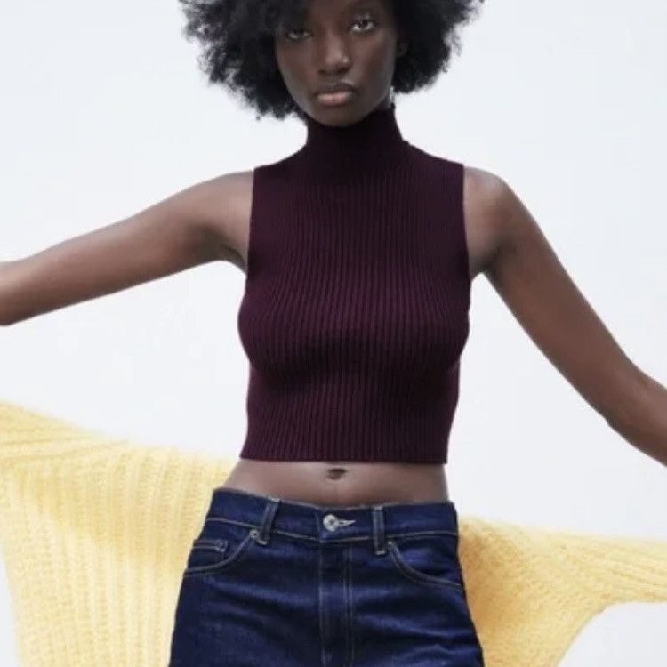 Zara Zara Cropped Ribbed Sleeveless Sweater S Size S / US 4 / IT 40 - 5 Thumbnail