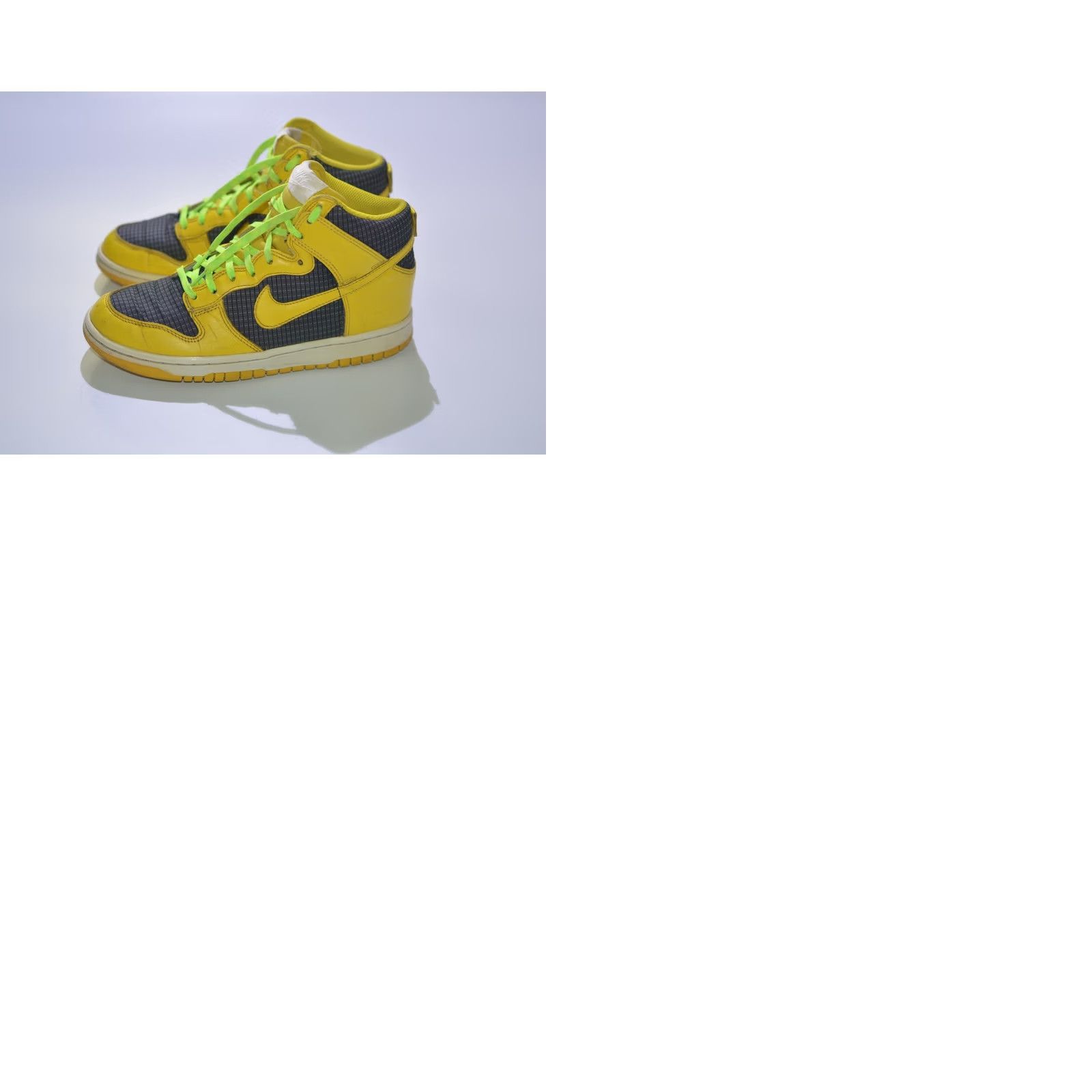 Nike VINTAGE Nike Wmns Dunk High Black Speed Yellow 325203-008 Size US 7.5 Women Sneaker Nike Dunk High Shoes Yellow 90s Womens Size US 9 / IT 39 - 9 Thumbnail