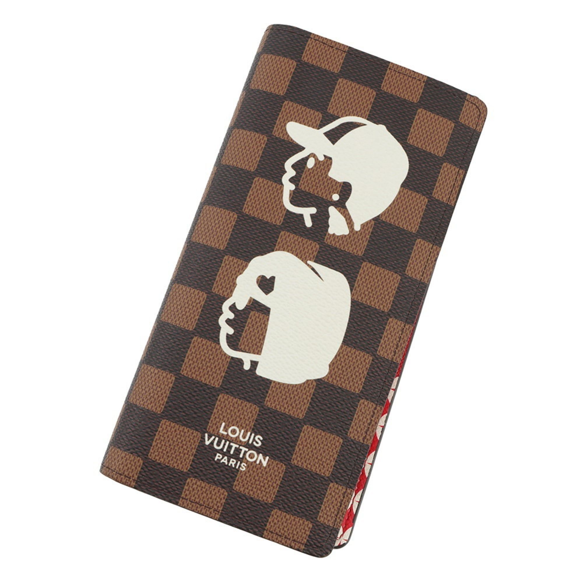 Louis Vuitton Damier Friendship Canvas Portefeuille Brazza N40780 Long Wallet Pharrell Williams/NIGO Collaboration