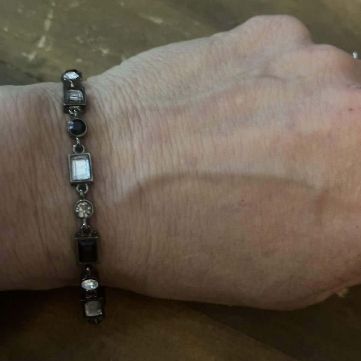 Other RMN dark silver tone black and clear stone tennis bracelet Size ONE SIZE - 3 Thumbnail