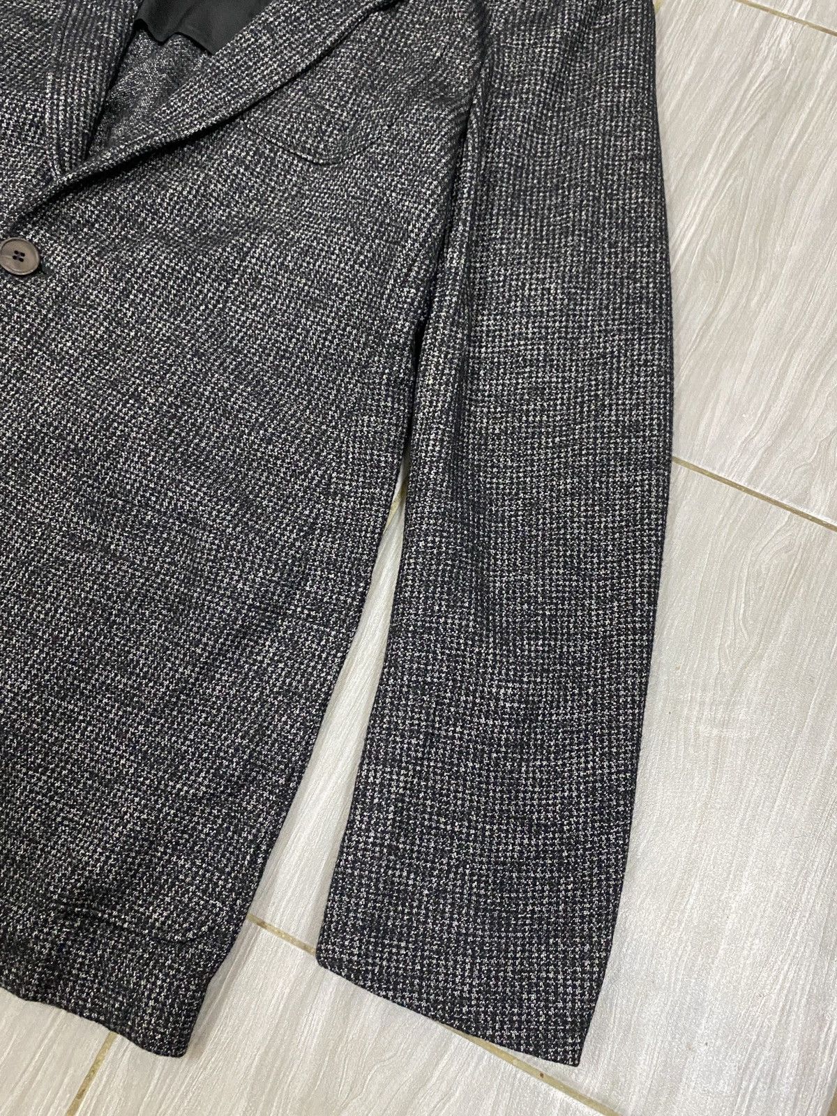 Armani Collezioni Armani Collezioni Textured Wool Blend Knit Blazer Jacket Size US L / EU 52-54 / 3 - 6 Thumbnail