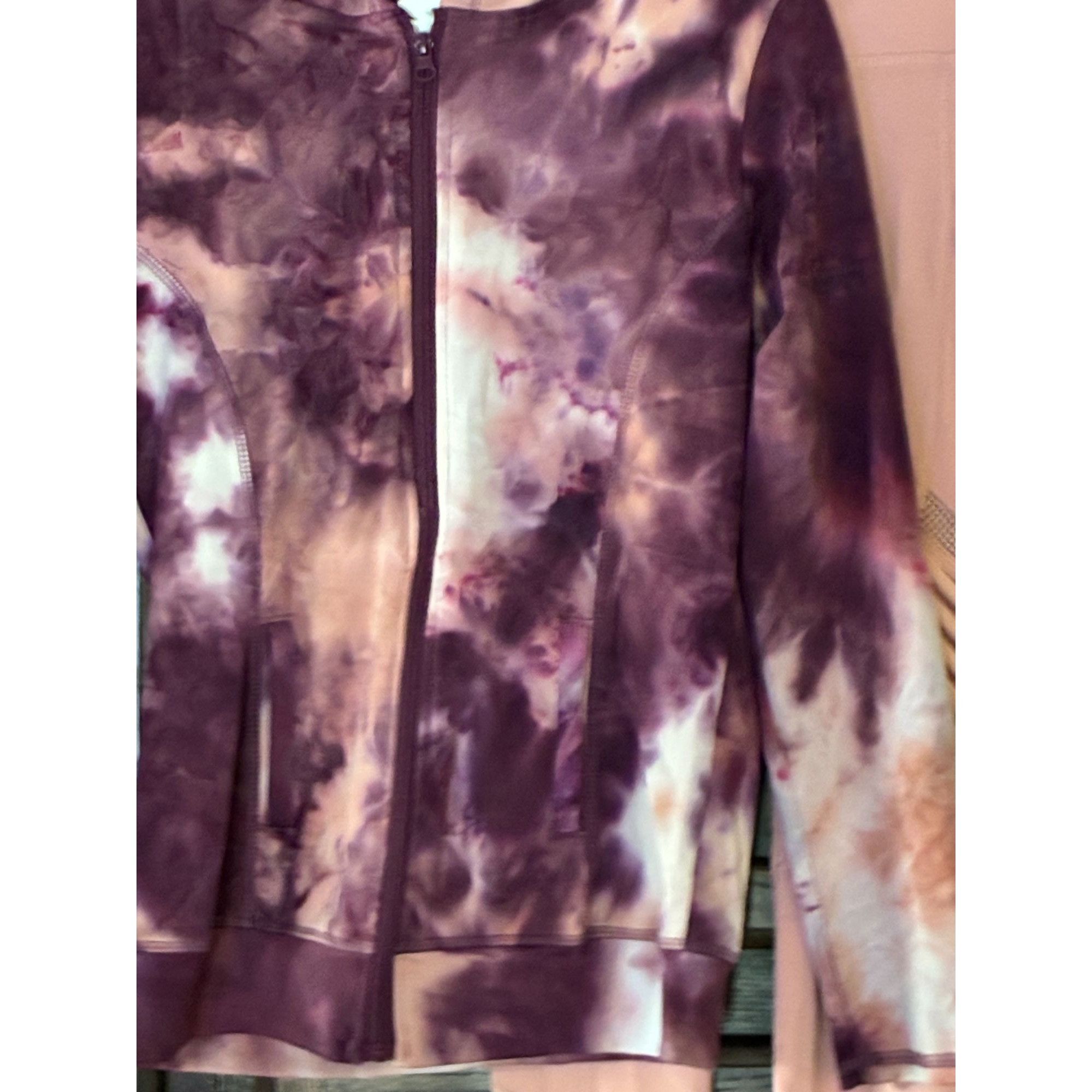 Other Lydia Tie Dye Athletic Workout Set Mesh Accent Leggings & Zi Size 32" / US 10 / IT 46 - 2 Thumbnail