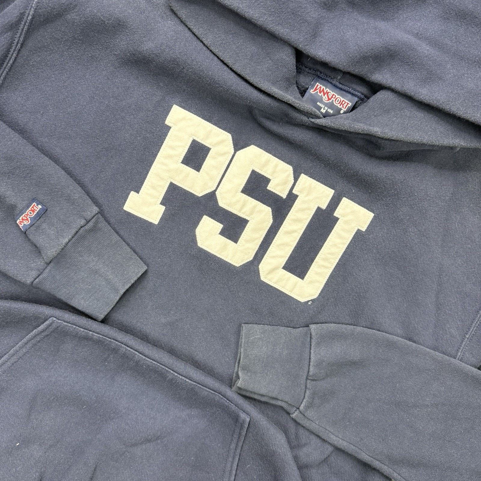 Vintage Vintage 90s Penn State University PSU Navy Jansport Hoodie Size US M / EU 48-50 / 2 - 1 Thumbnail