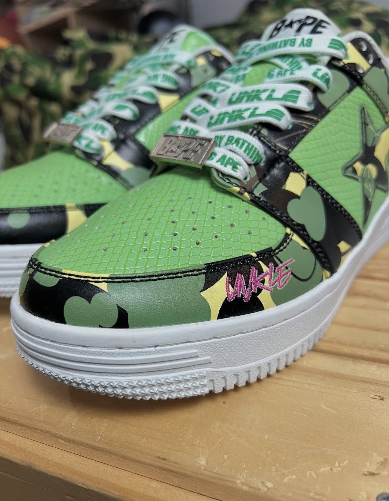Bape × Futura 2021 A Bathing Ape x Unkle Futura Multi Leather Bapesta Size US 8 / EU 41 - 9 Thumbnail