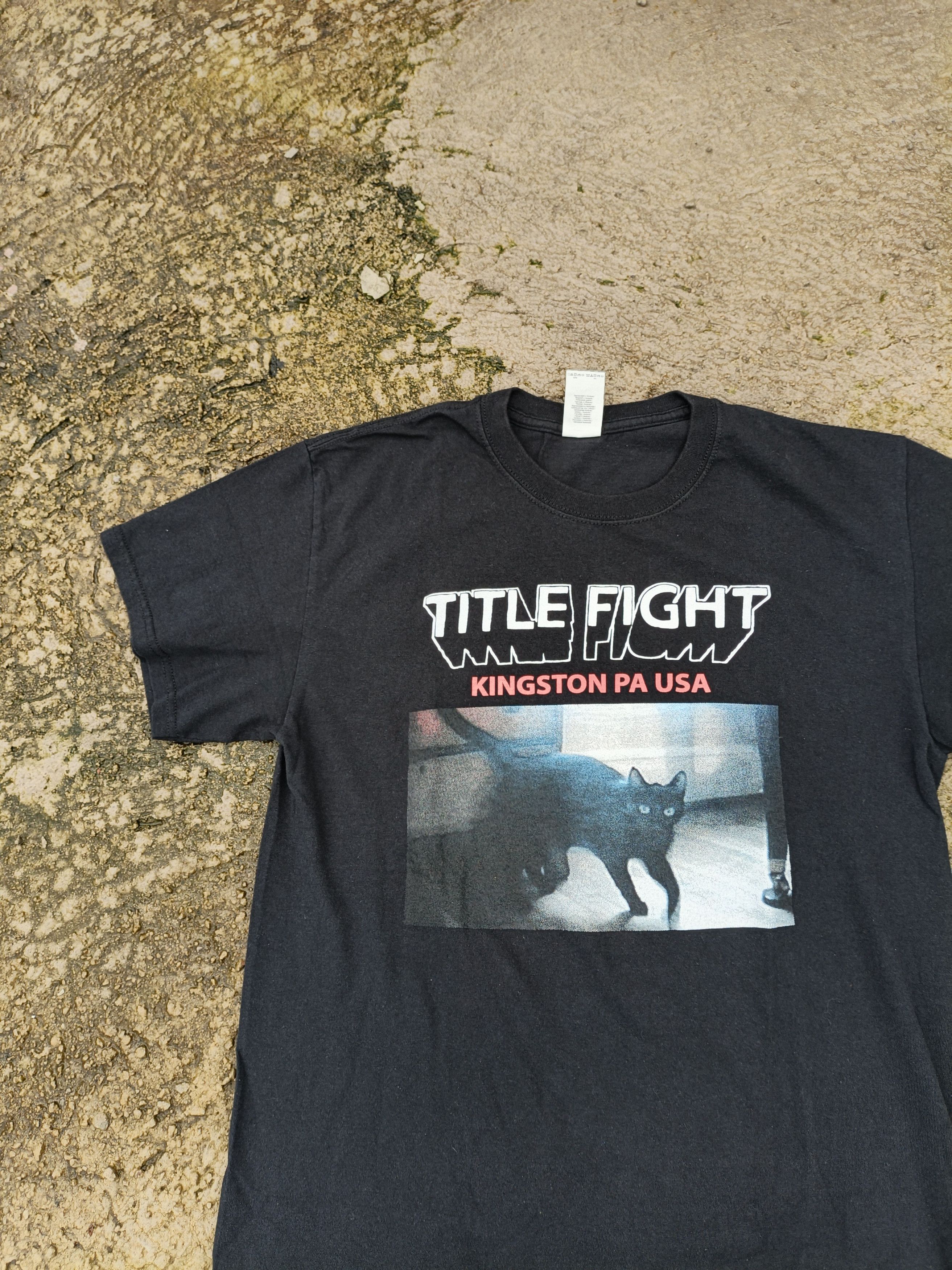 Band Tees 2017 TITLE FIGHT "KINGSTON CAT" VINTAGE Emo Hardcore Shoegaz Size US M / EU 48-50 / 2 - 2 Thumbnail