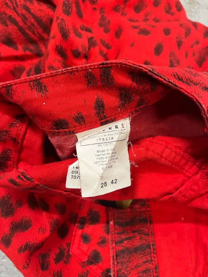 Just Cavalli SS2009 Cavalli Red & Black Leopard Pants Size 27" / US 4 / IT 40 - 11 Thumbnail