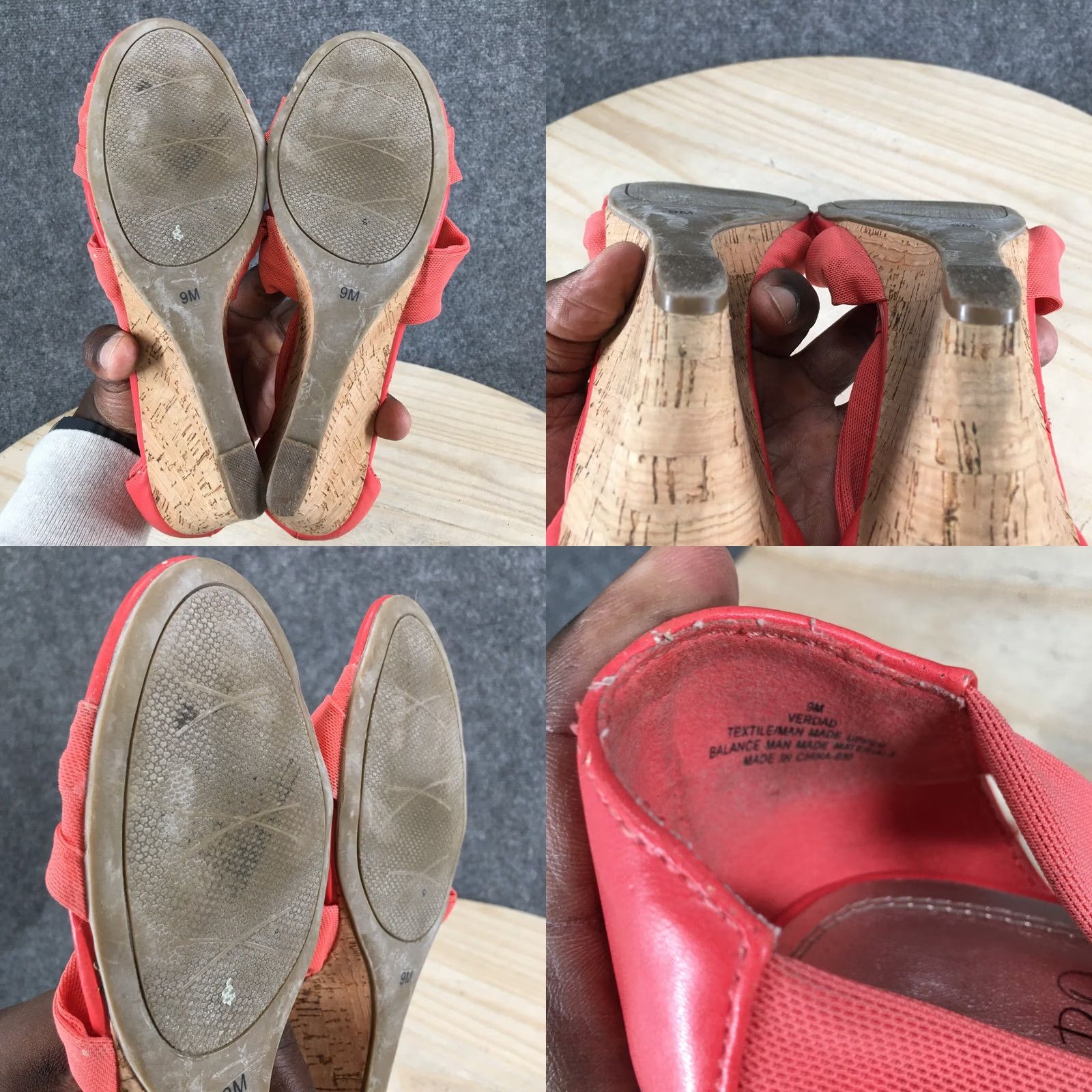 Vintage Impo Stretch Heels Womens 9 M Veroad Pump Pink Slip On Wedge Open Toe Casual Size US 9 / IT 39 - 9 Thumbnail