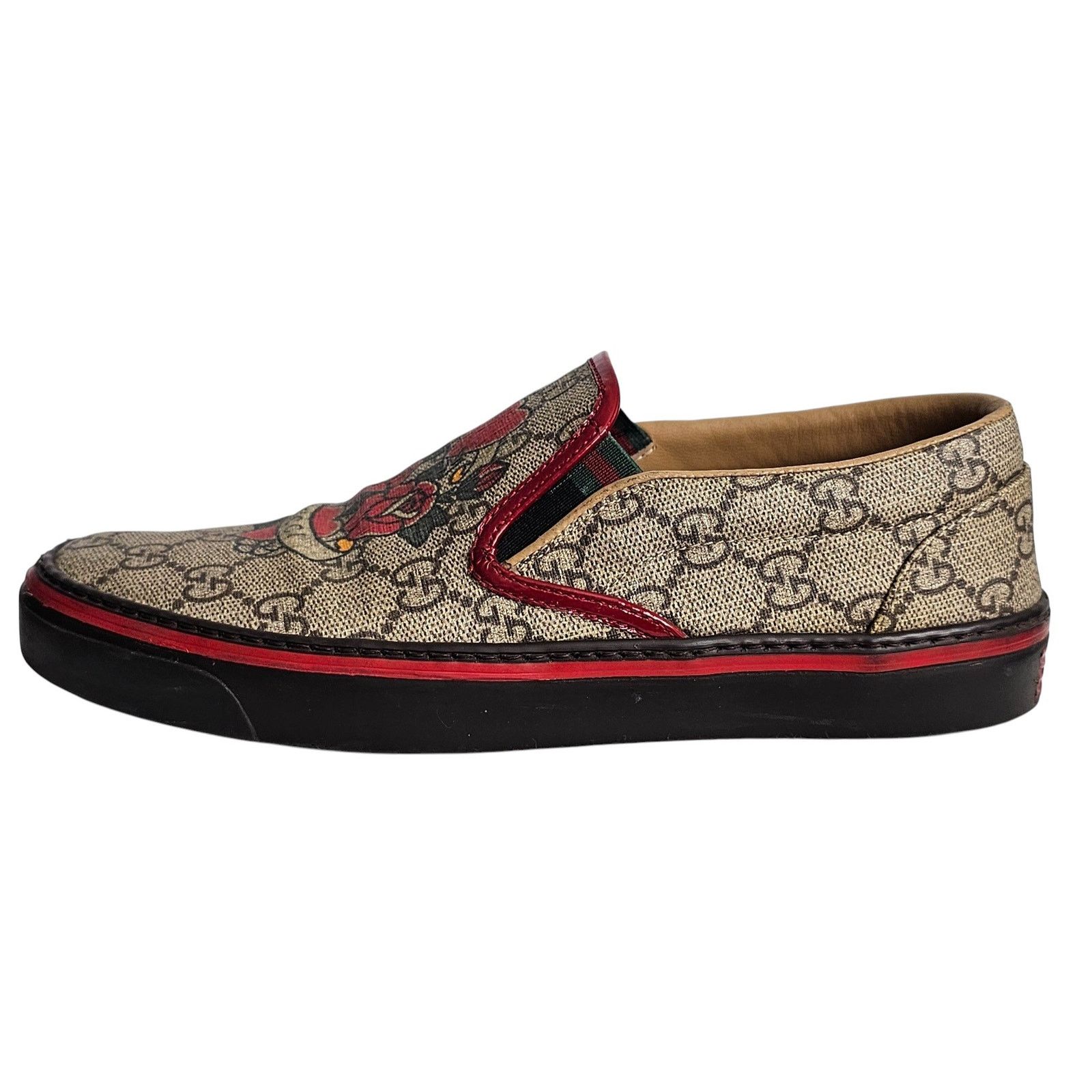 Gucci Gucci GG Supreme coated canvas slip-on loafers Size US 6 / IT 36 - 16 Thumbnail